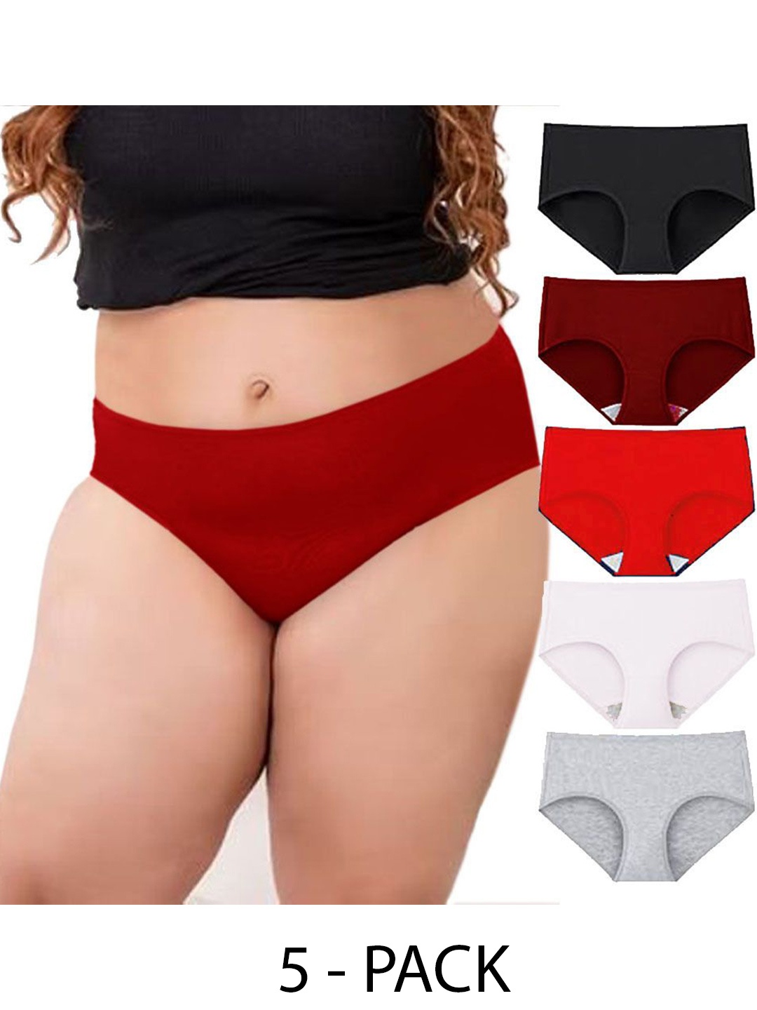 

Diving Deep Women Pack of 5 Cotton Hipster Briefs, Assorted