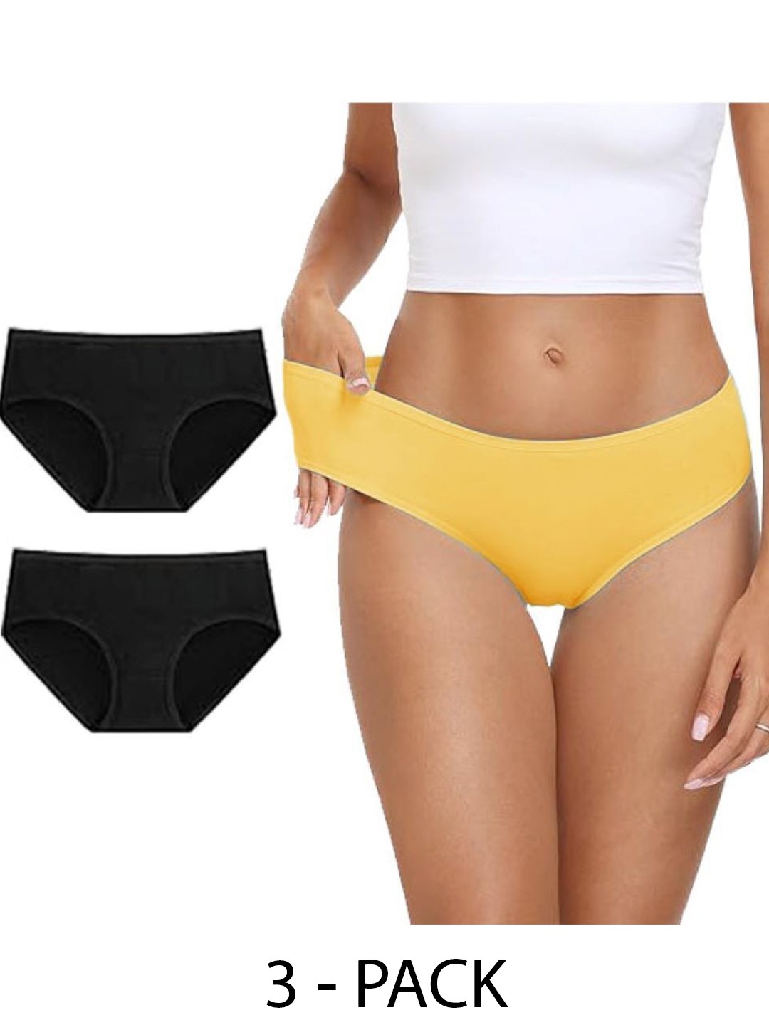 

Diving Deep Women Pack of 3 Cotton Hipster Briefs, Assorted