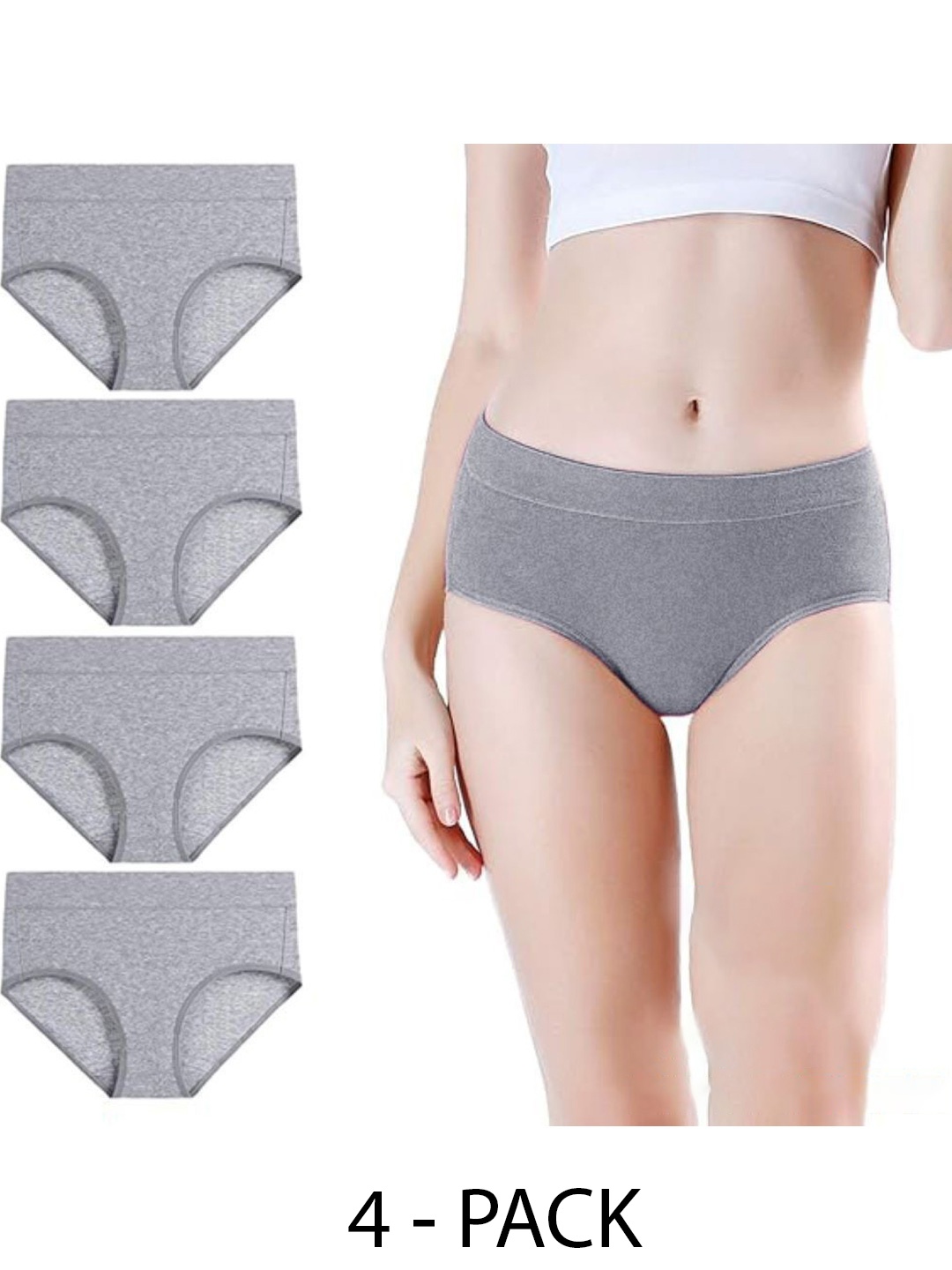 

Diving Deep Pack of 4 Hipster Briefs, Grey