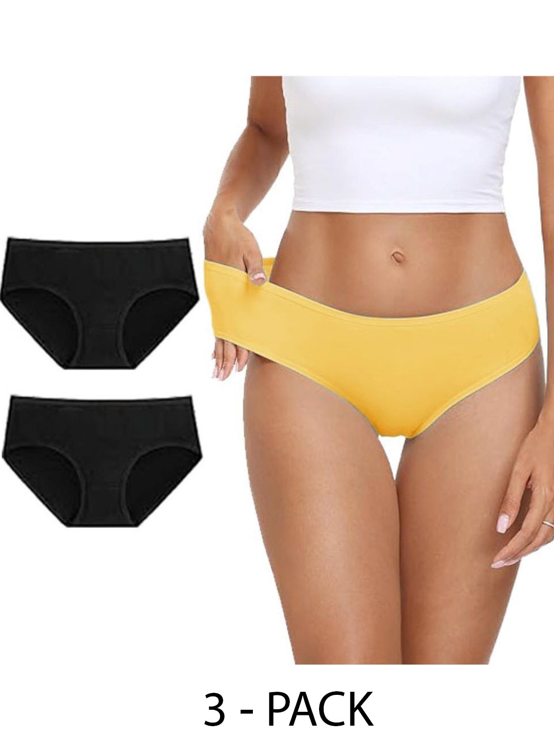 

Diving Deep Pack of 3 Hipster Briefs, Black