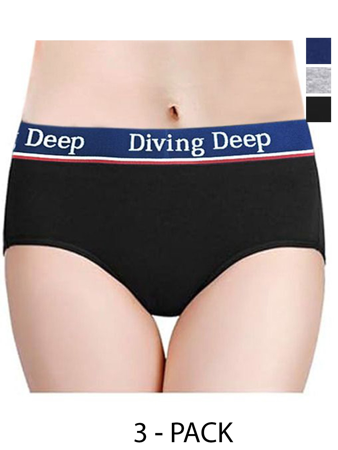 

Diving Deep Pack of 3 Hipster Briefs, Multi