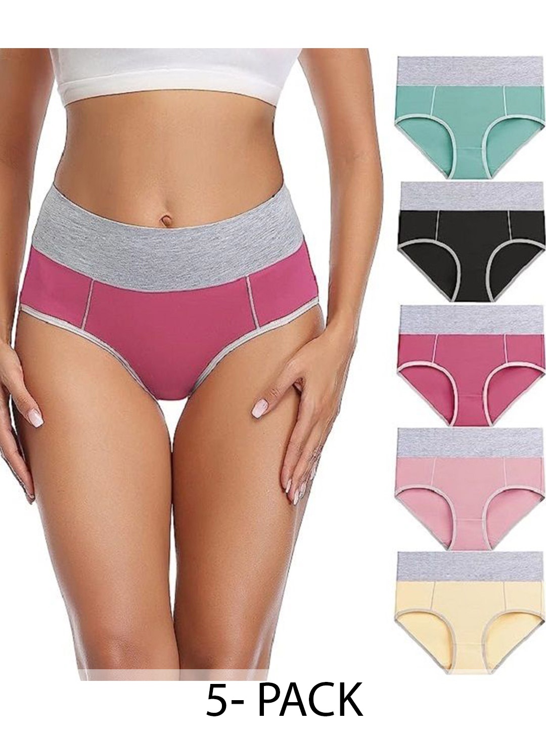 

Diving Deep Women Pack of 5 Hipster Briefs, Multi