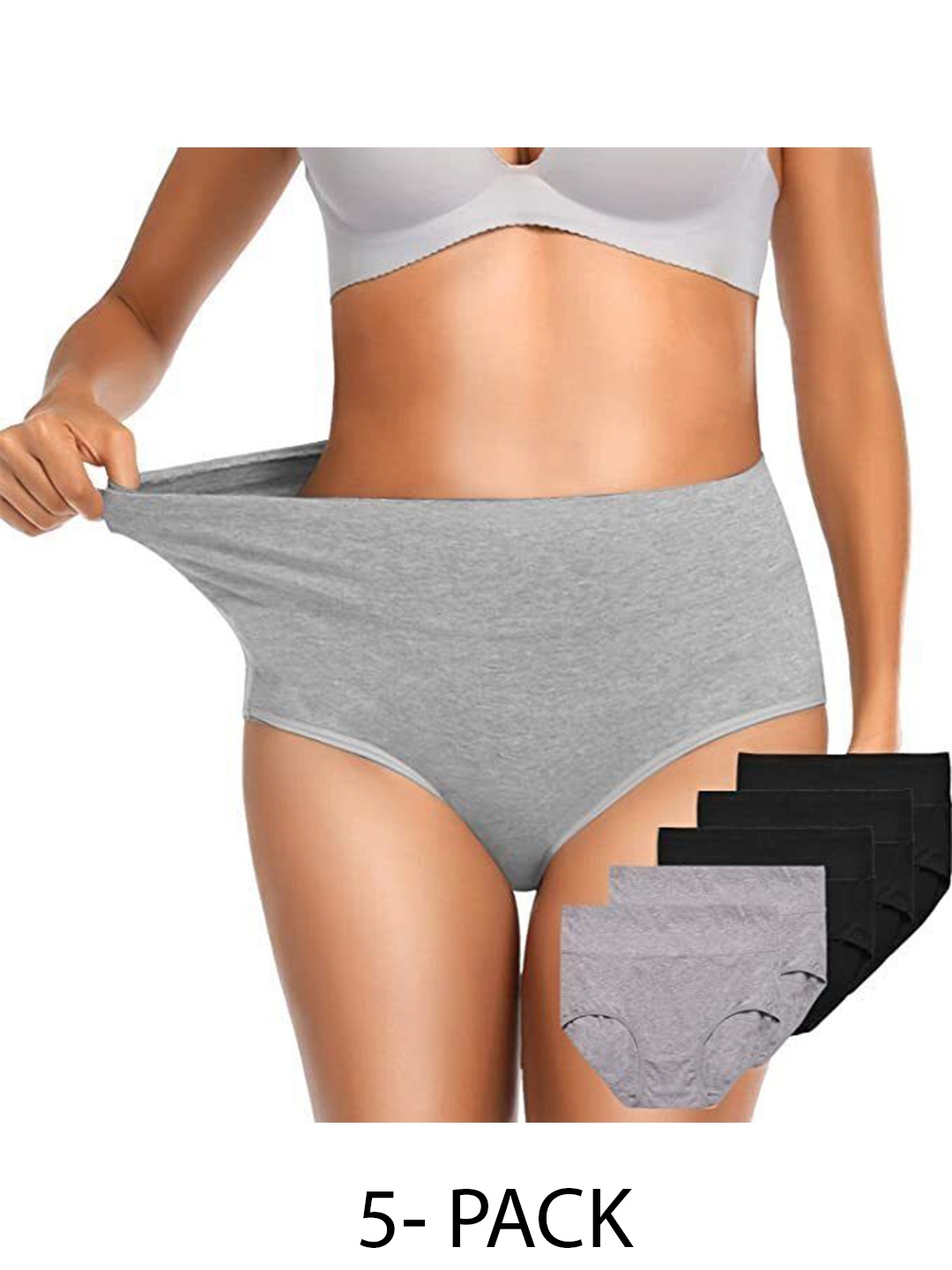 

Diving Deep Pack of 5 Hipster Briefs, Grey