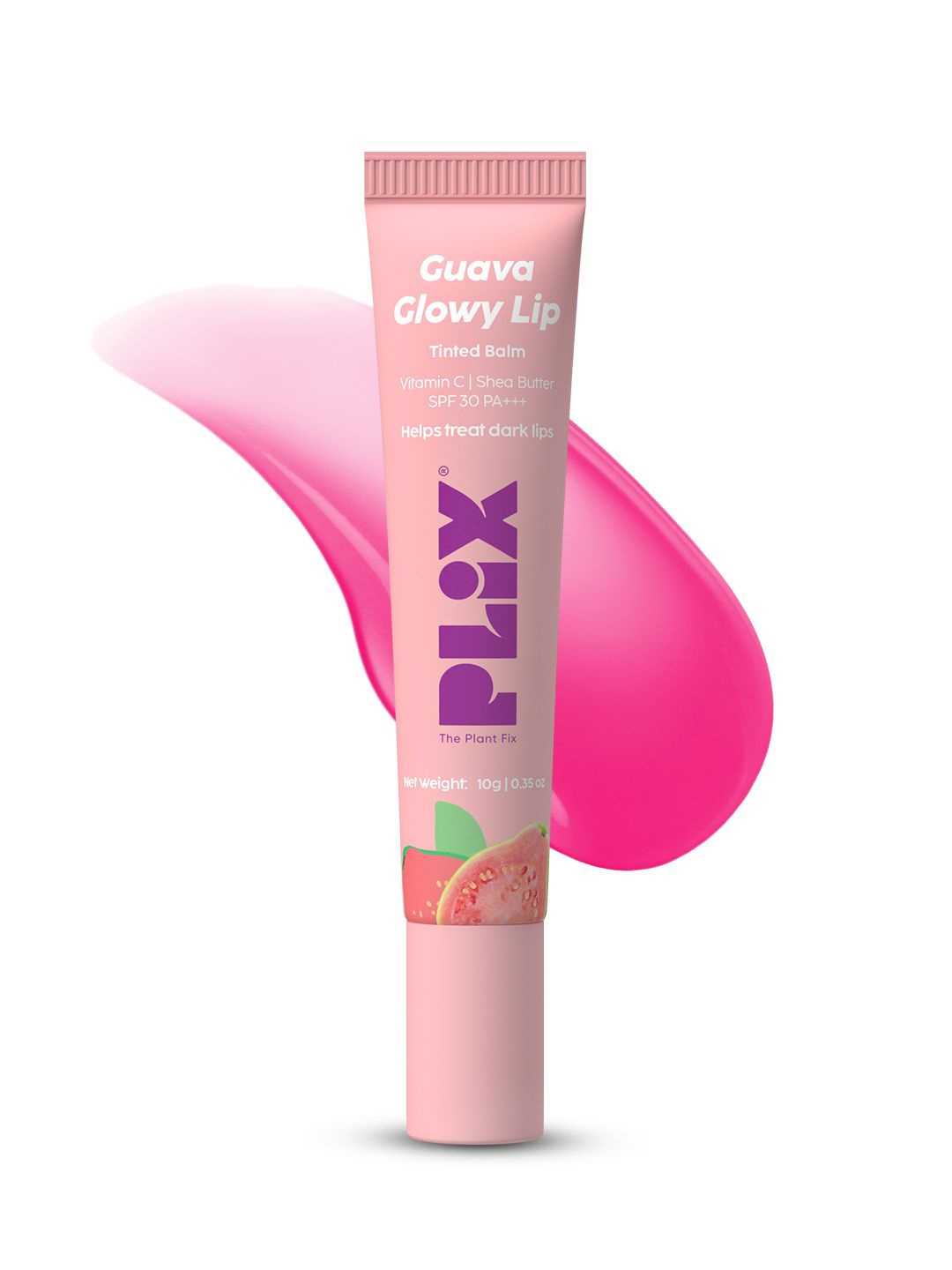 

PLIX THE PLANT FIX SPF 30 PA+++ Guava Glowy Lip Tinted Balm With Vitamin C 10g - Pink