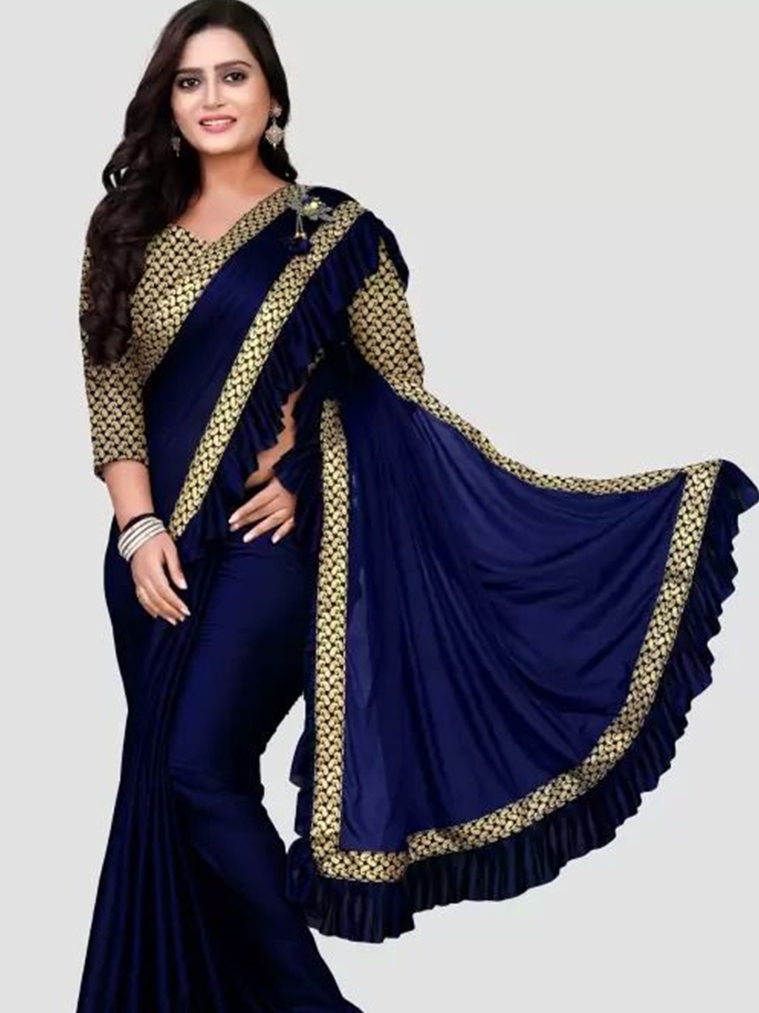 

SAADHVI Saree, Blue