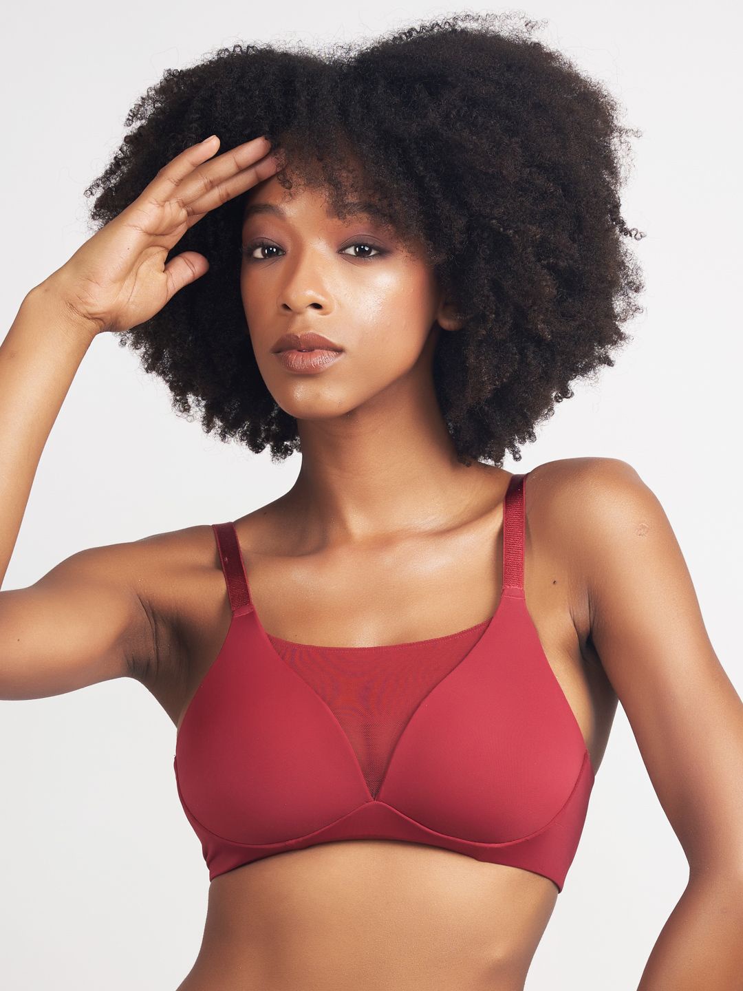 

Chelvet Bra Full Coverage Lightly Padded, Maroon