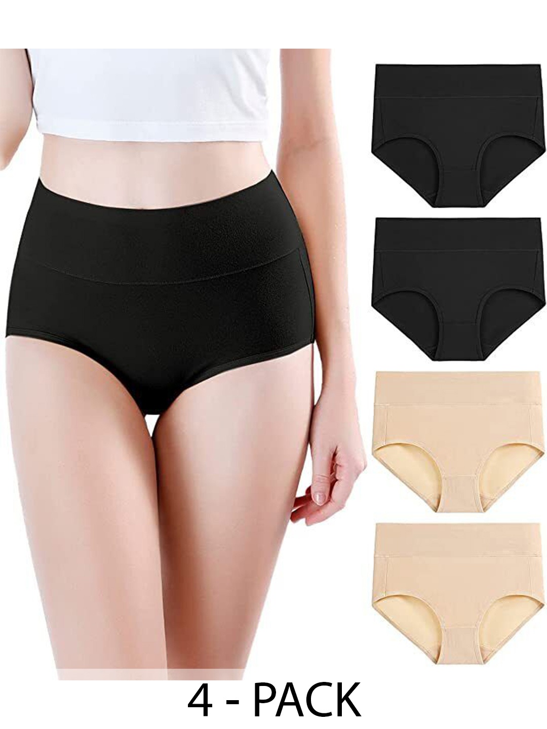 

Diving Deep Pack of 4 Hipster Briefs, Black