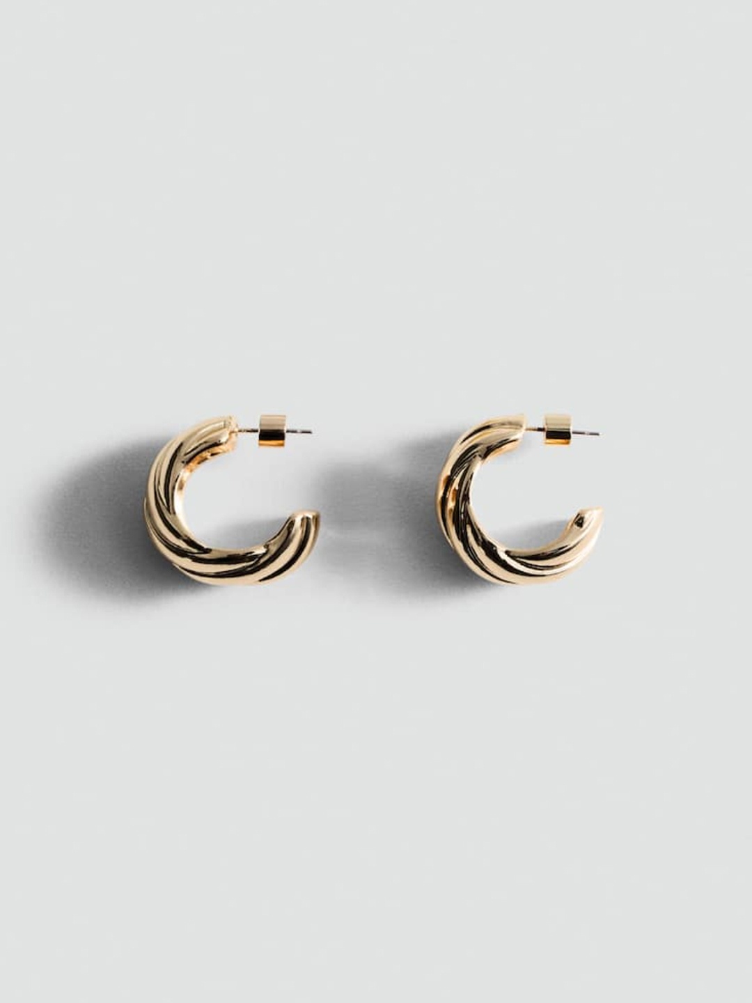 

MANGO Crescent Shaped Half Hoop Earrings, Gold