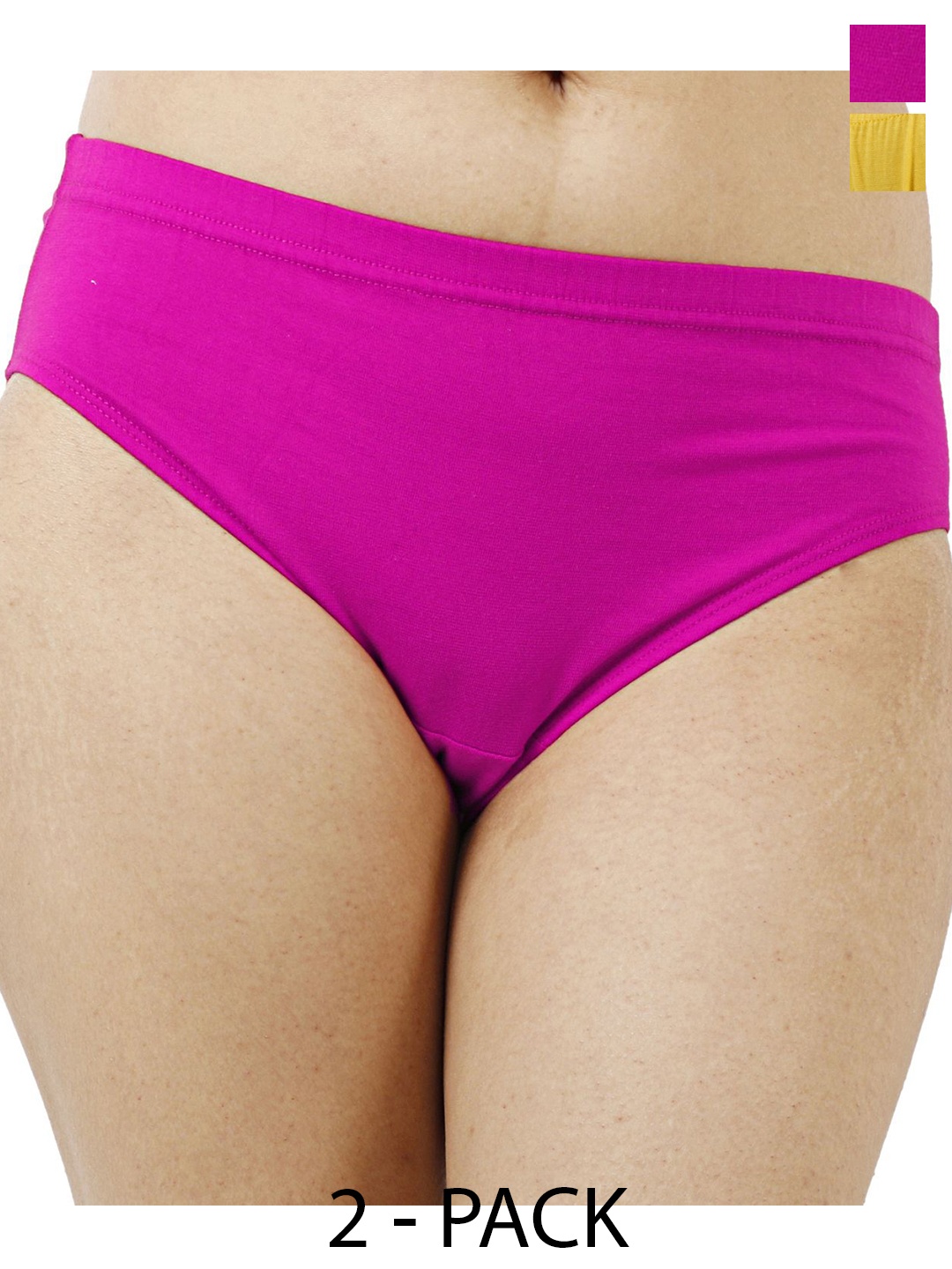 

Diving Deep Women Plus Size Pack of 2 Cotton Hipster Briefs, Pink