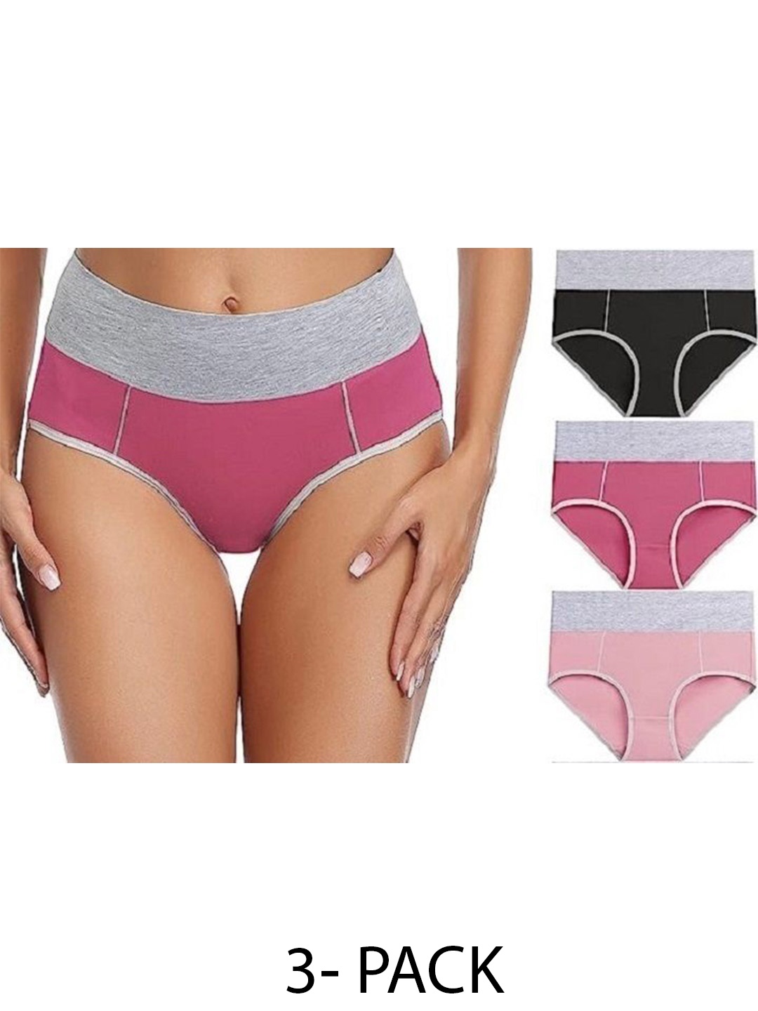 

Diving Deep Women Pack of 3 Hipster Briefs, Assorted