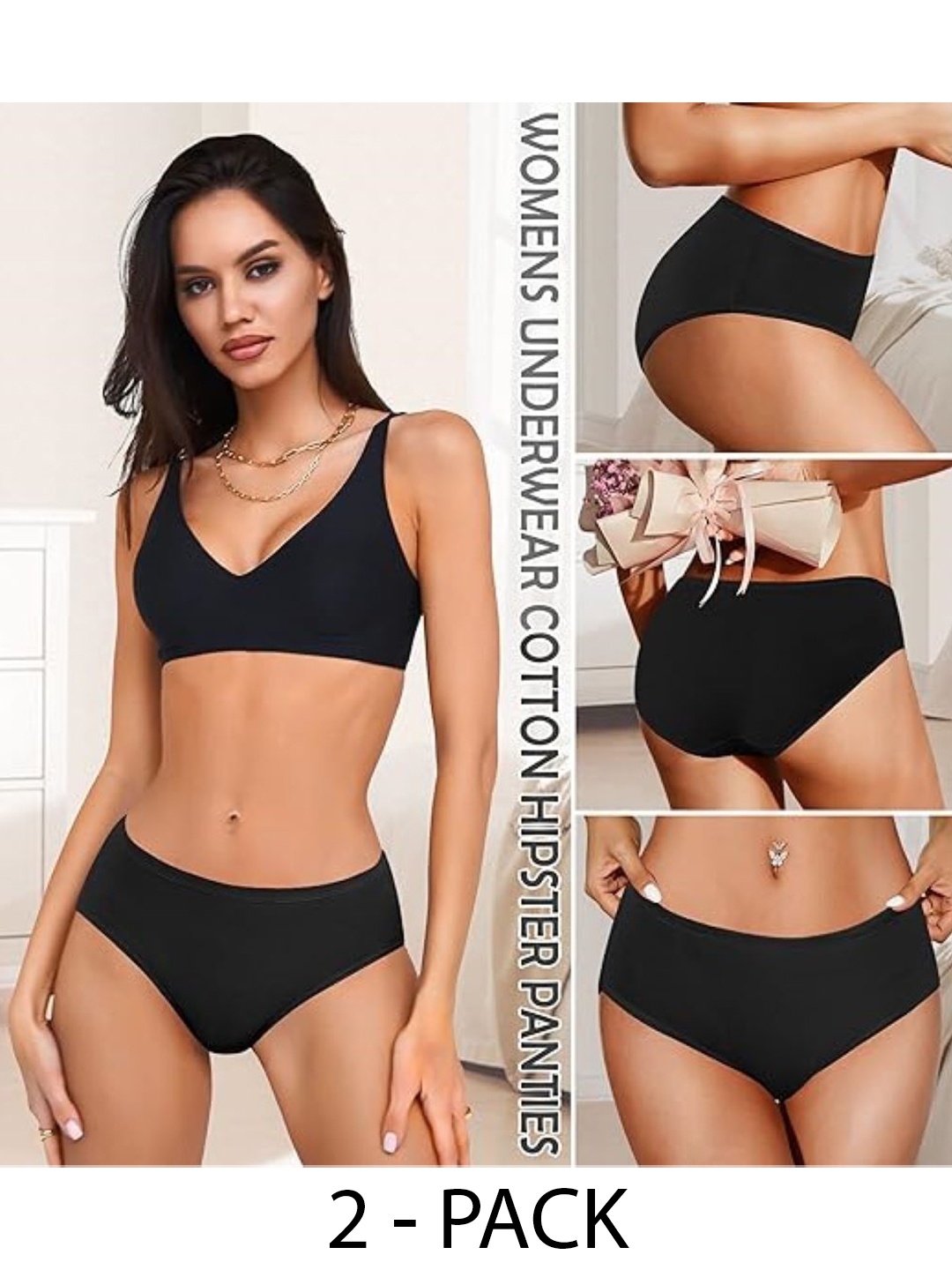 

Diving Deep Women Pack of 2 Hipster Briefs, Assorted