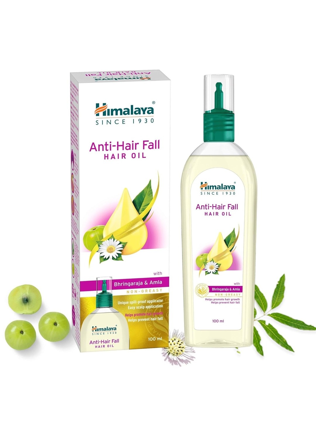 

Himalaya Anti Hair Fall Hair Oil With Bhringraj & Amla - 100ml, White