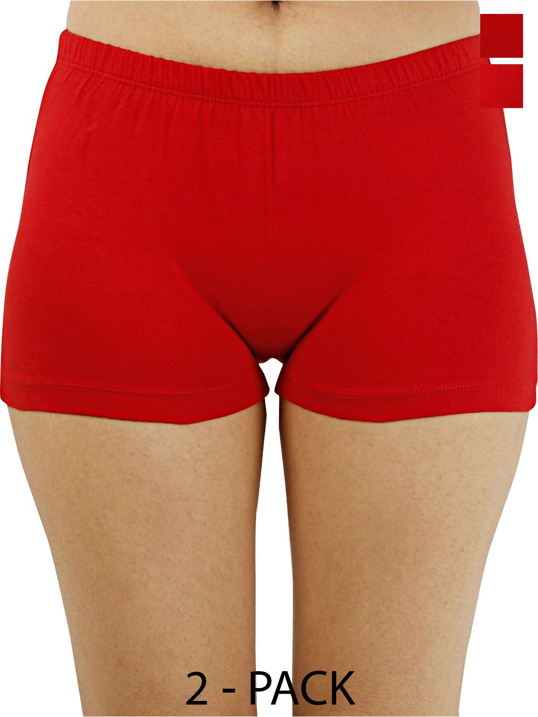 

Diving Deep Women Pack of 2 Boy Shorts Briefs, Red