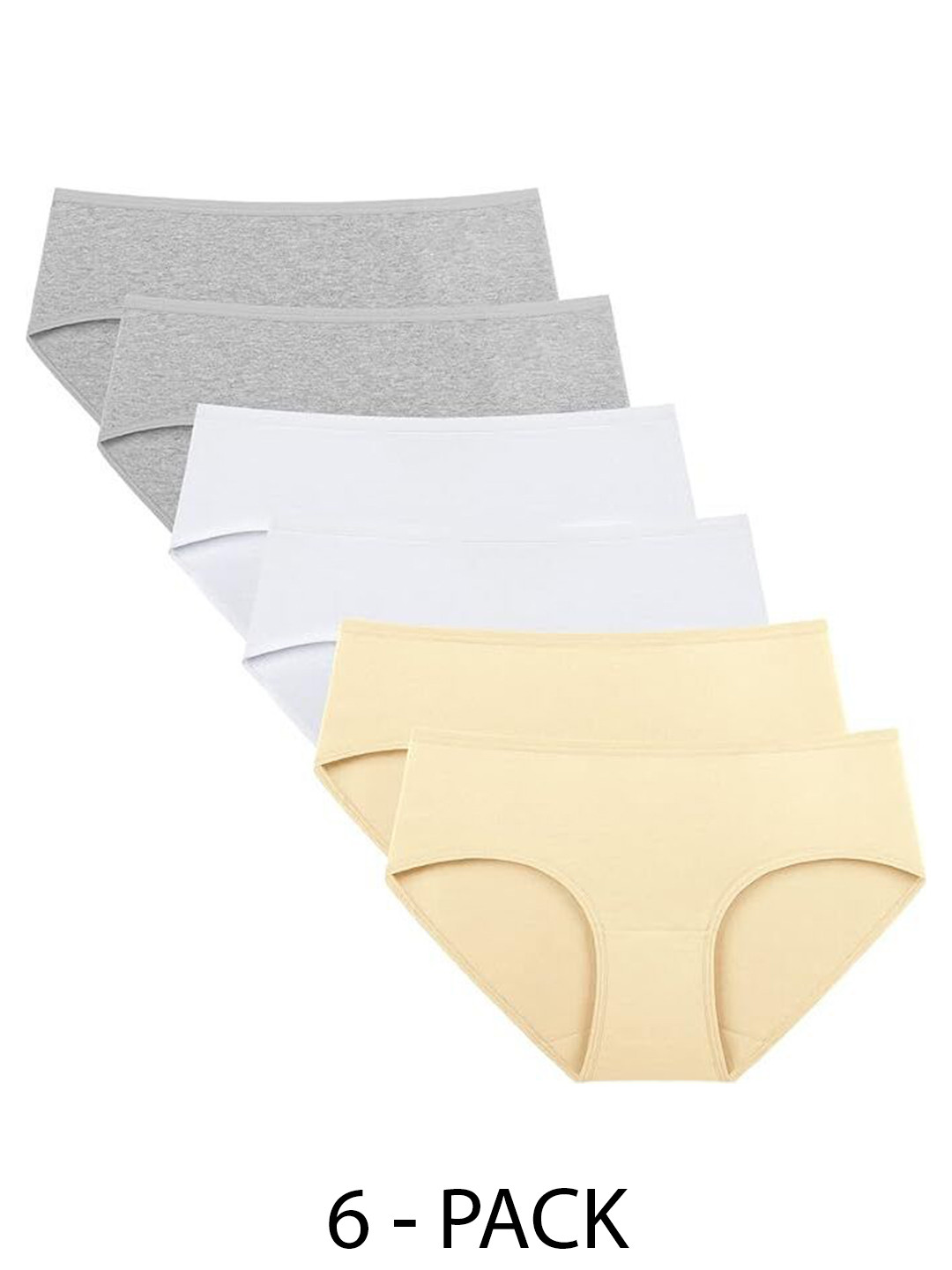 

Diving Deep Women Pack of 6 Cotton Hipster Briefs, Assorted