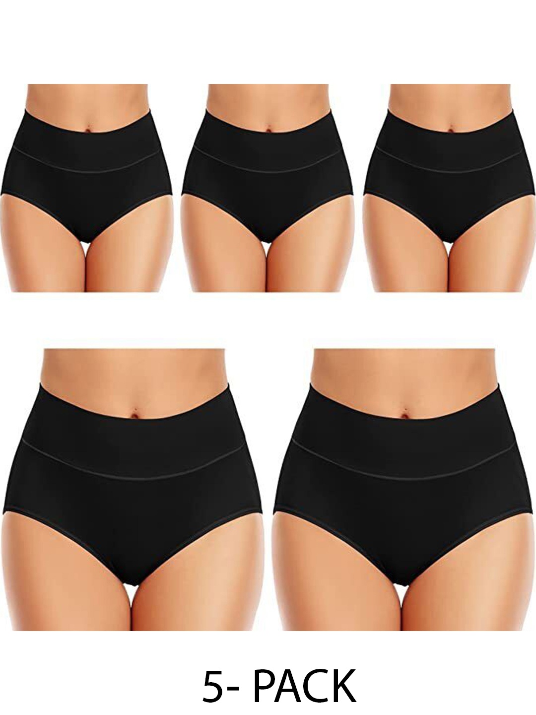 

Diving Deep Pack of 5 Hipster Briefs, Black