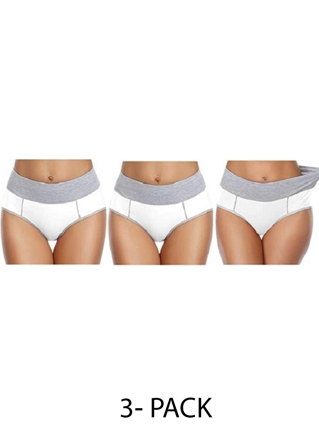 

Diving Deep Women Pack of 3 Hipster Briefs, Grey