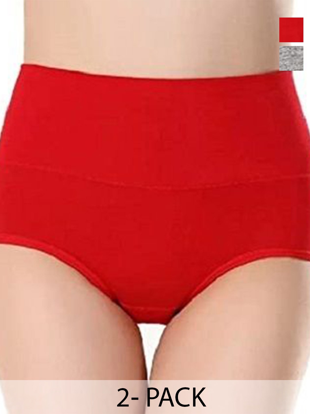 

Diving Deep Women Pack of 2 Cotton Hipster Briefs, Red