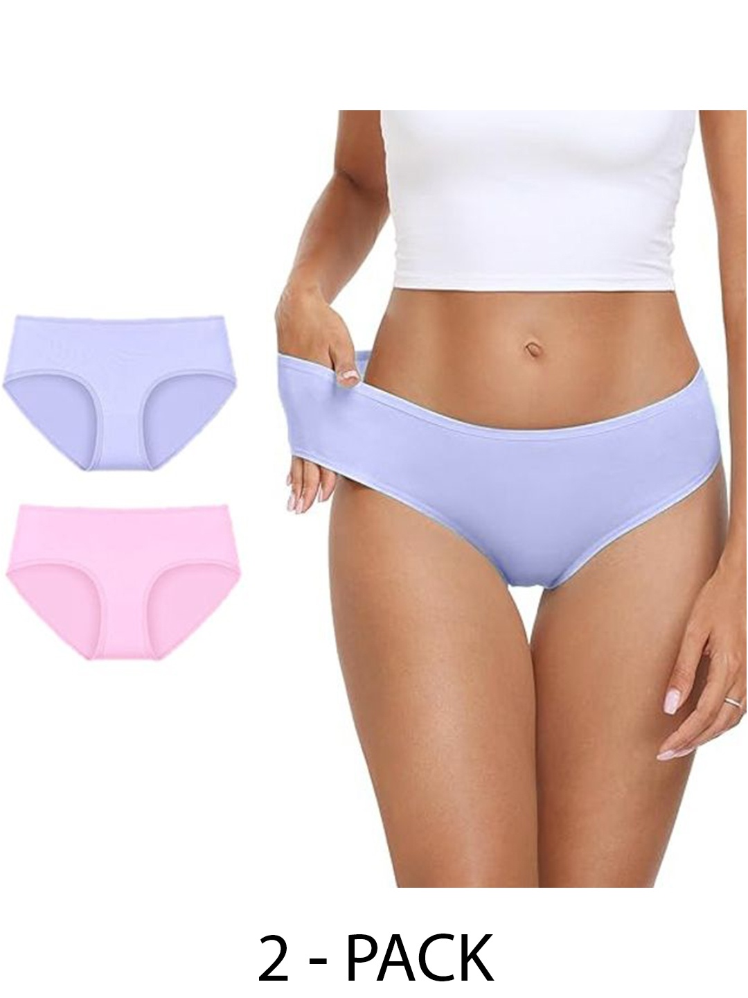 

Diving Deep Women Pack of 2 Cotton Hipster Briefs, Assorted