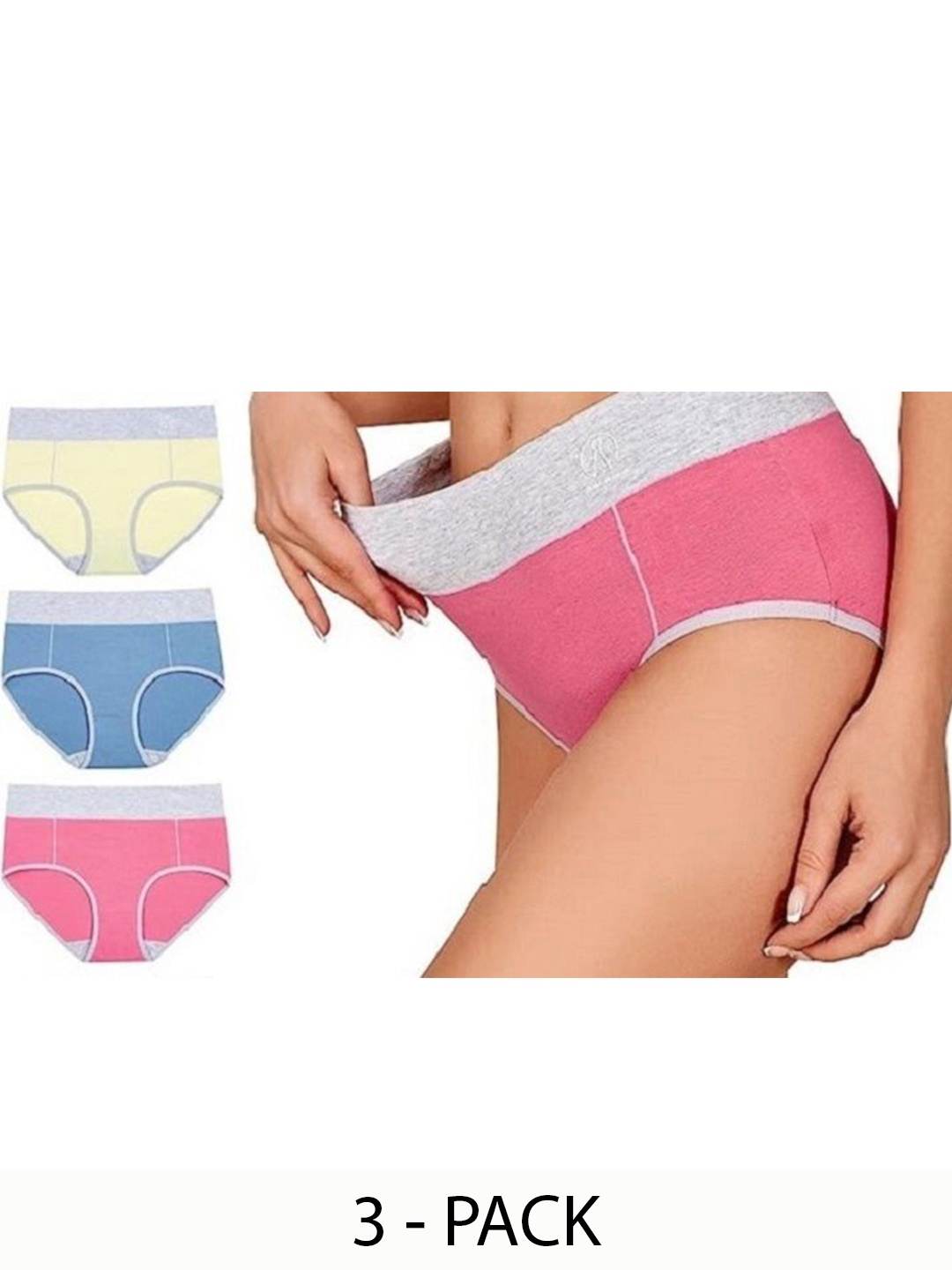 

Diving Deep Women Pack of 3 Cotton Hipster Briefs, Assorted