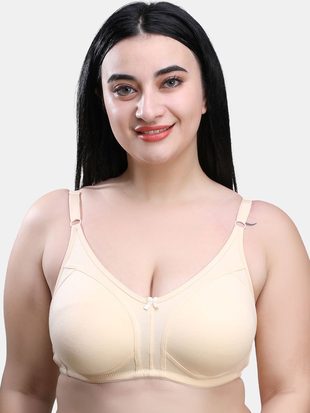 

SKDREAMS Women Cotton Full Coverage Bra, Nude