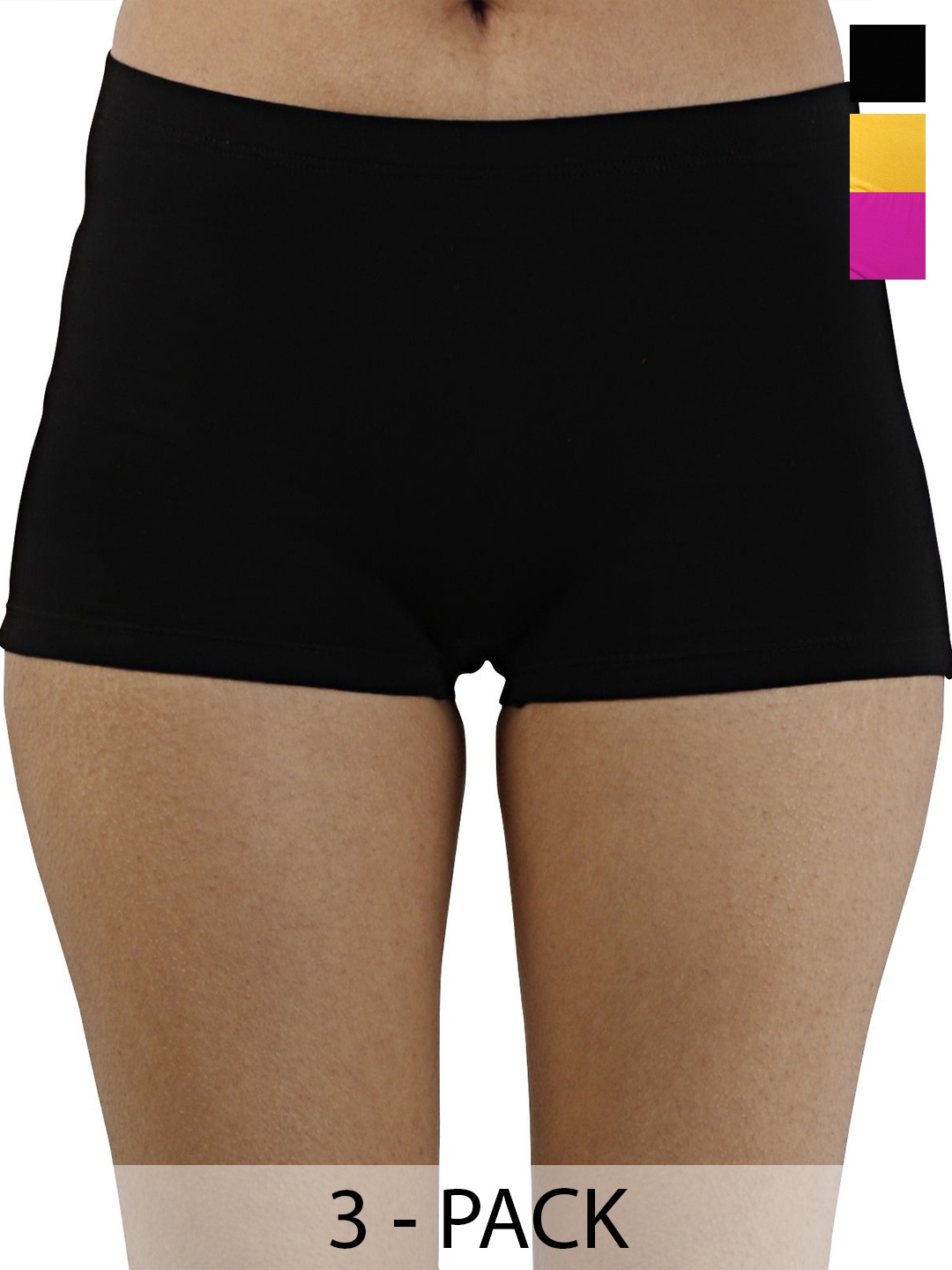 

Diving Deep Pack of 3 Boy Shorts Briefs, Black