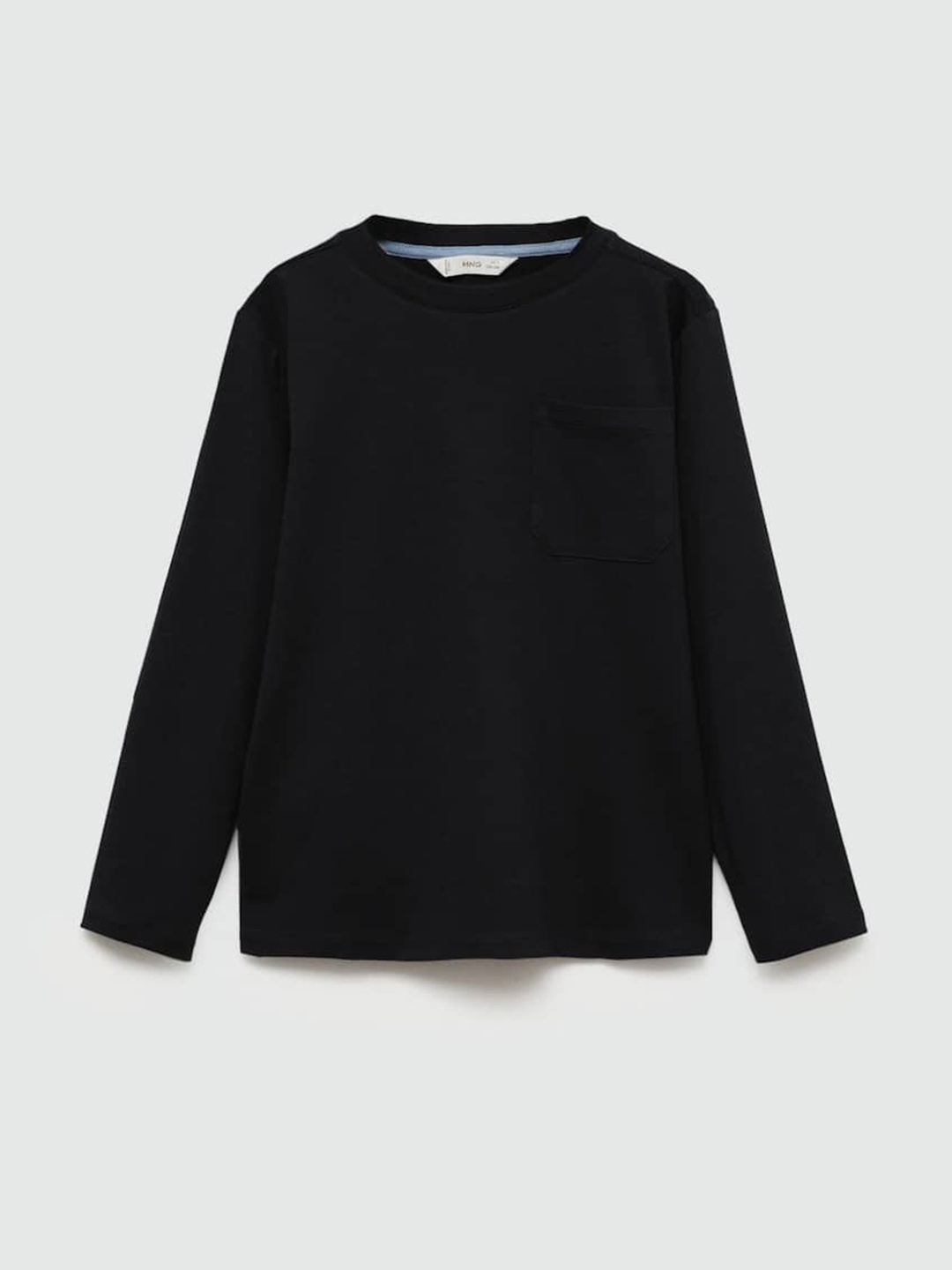 

Mango Kids Boys Drop-Shoulder Sleeves Pure Cotton T-shirt, Black