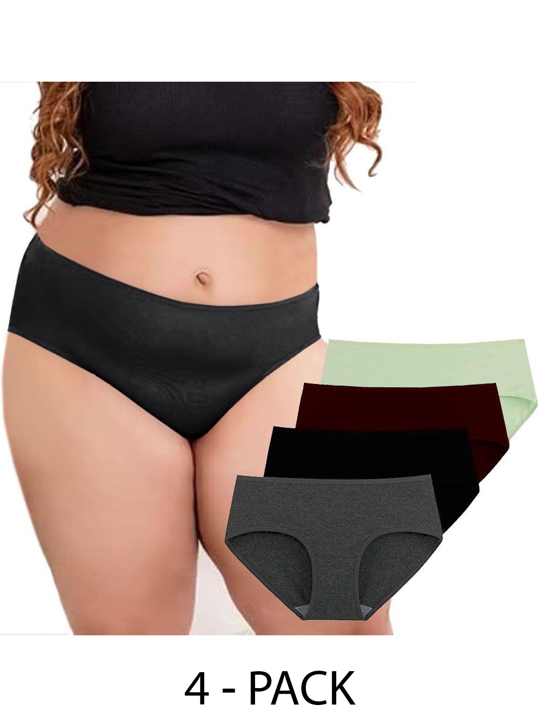 

Diving Deep Women Pack of 4 Hipster Briefs, Assorted