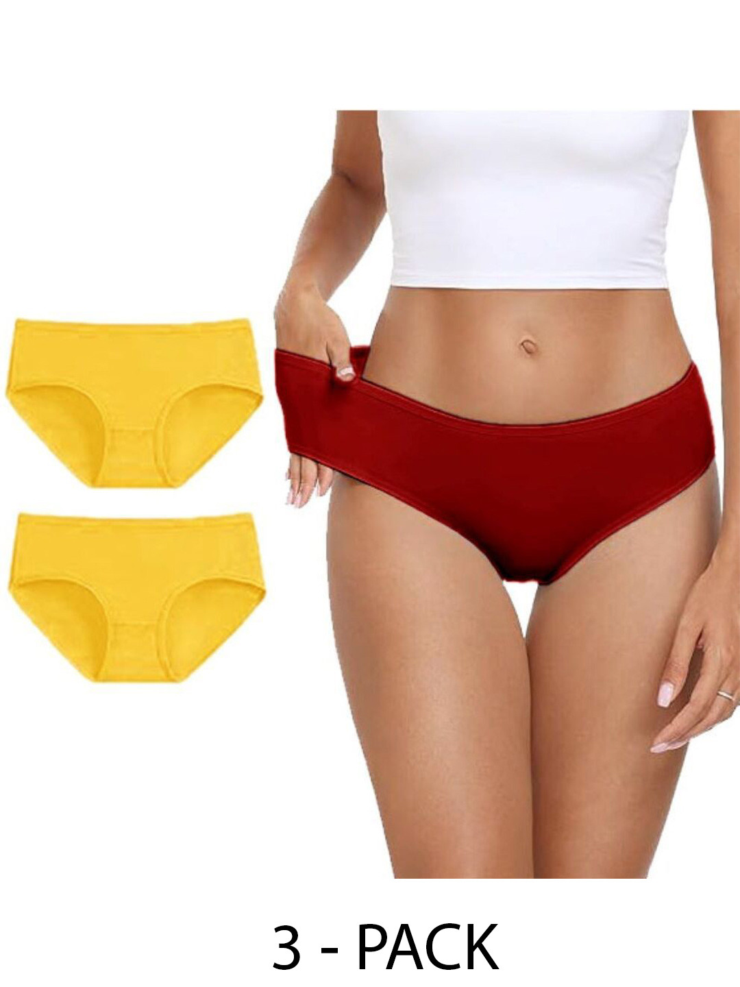 

Diving Deep Women Pack of 3 Hipster Briefs, Assorted