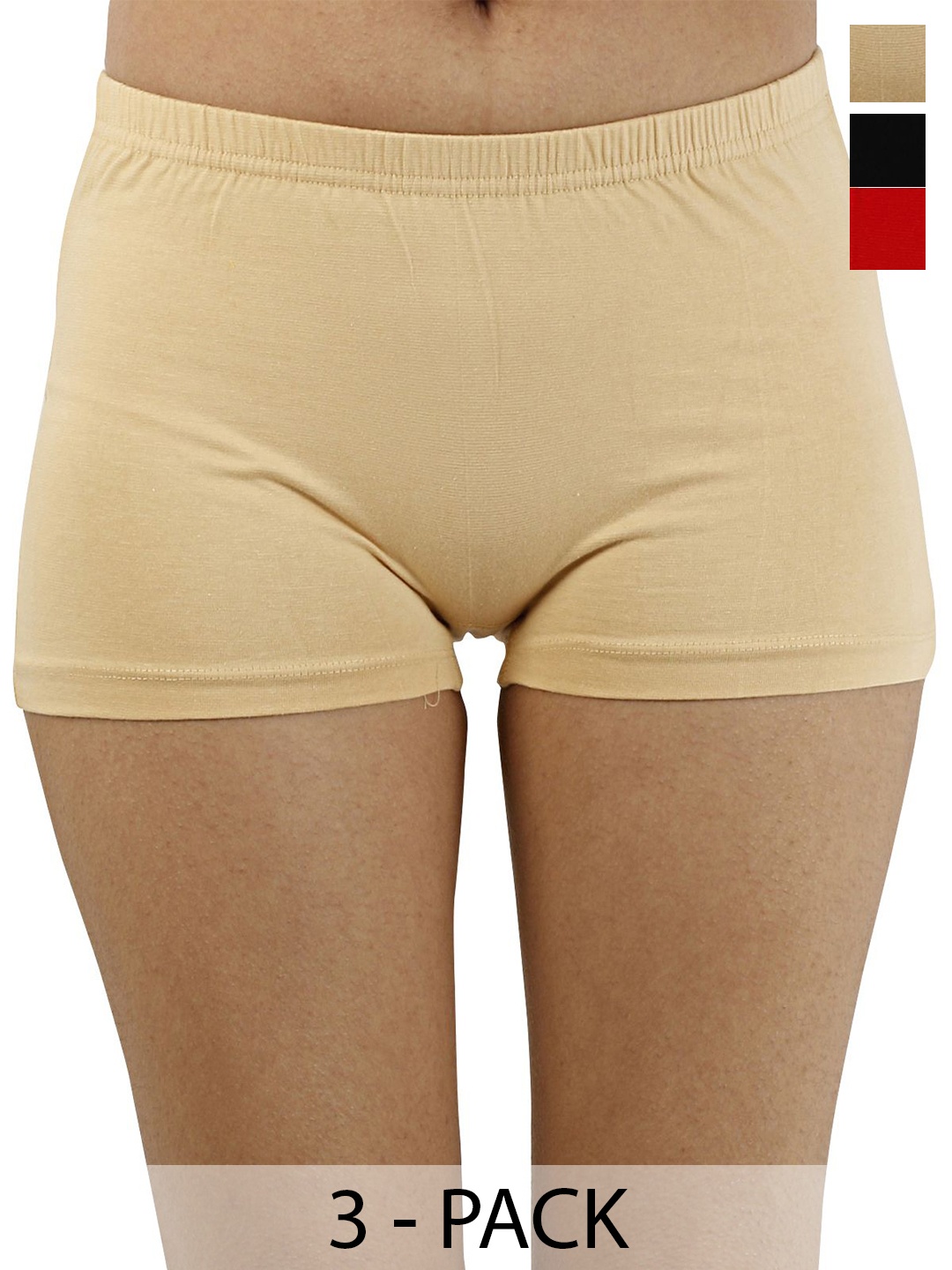 

Diving Deep Pack of 3 Boy Shorts Briefs, Beige