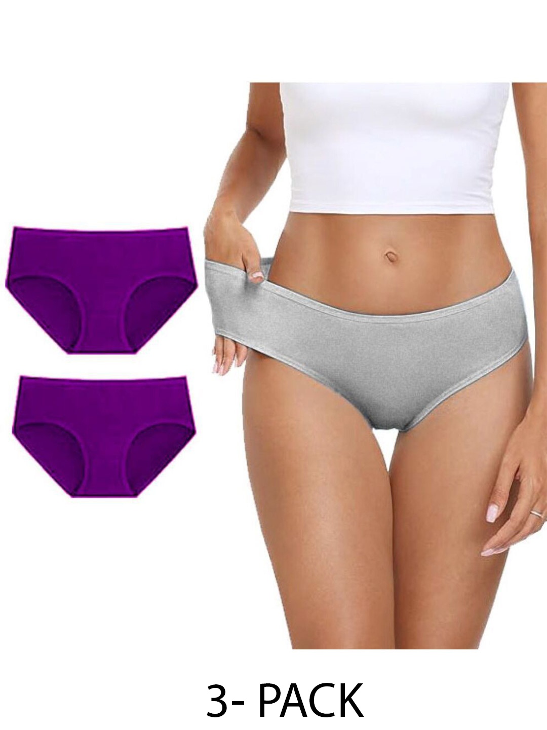 

Diving Deep Women Pack of 3 Assorted Hipster Briefs