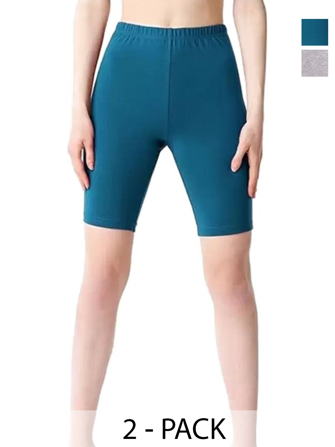 

Diving Deep Women Pack Of 2 Cotton Boy Shorts Briefs, Blue