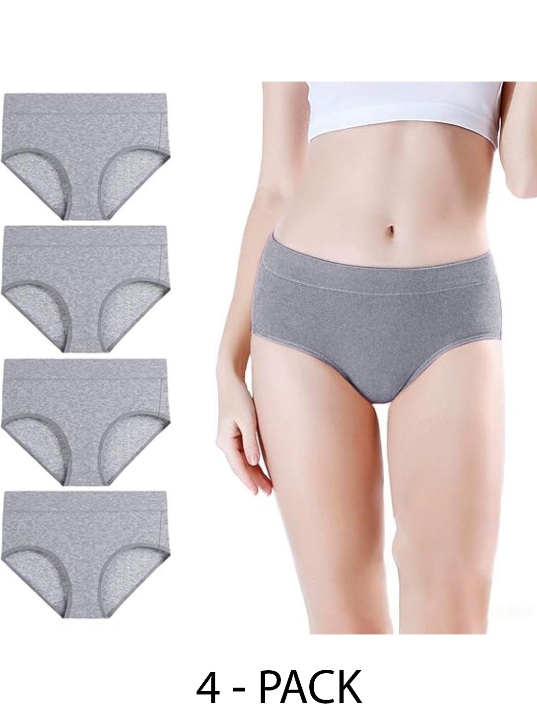 

Diving Deep Pack of 4 Hipster Briefs, Grey