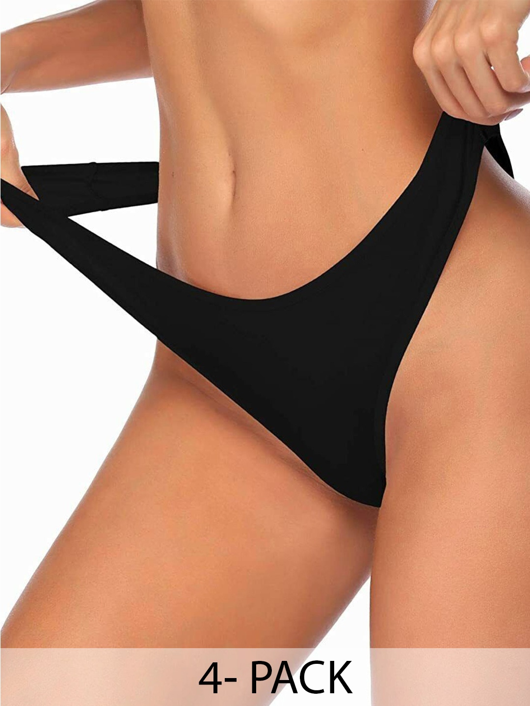 

Diving Deep Pack of 4 Thongs Briefs, Black