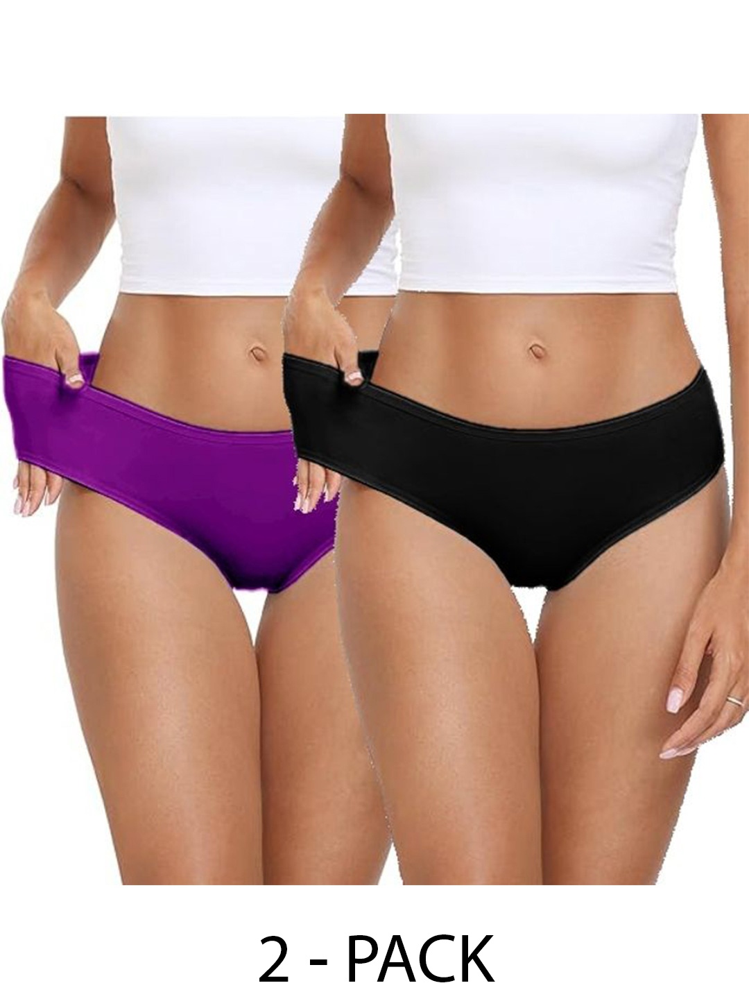 

Diving Deep Women Pack of 2 Cotton Assorted Hipster Briefs