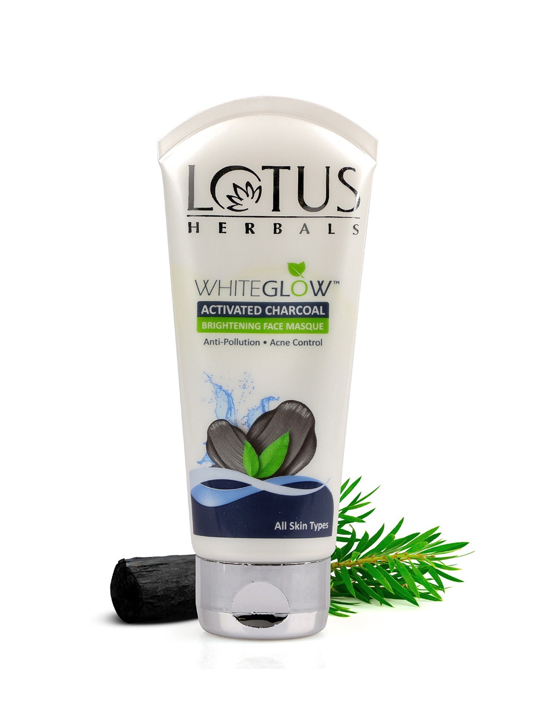 

Lotus Herbals Whiteglow Activated Charcoal Brightening Face Mask - 100g, Black