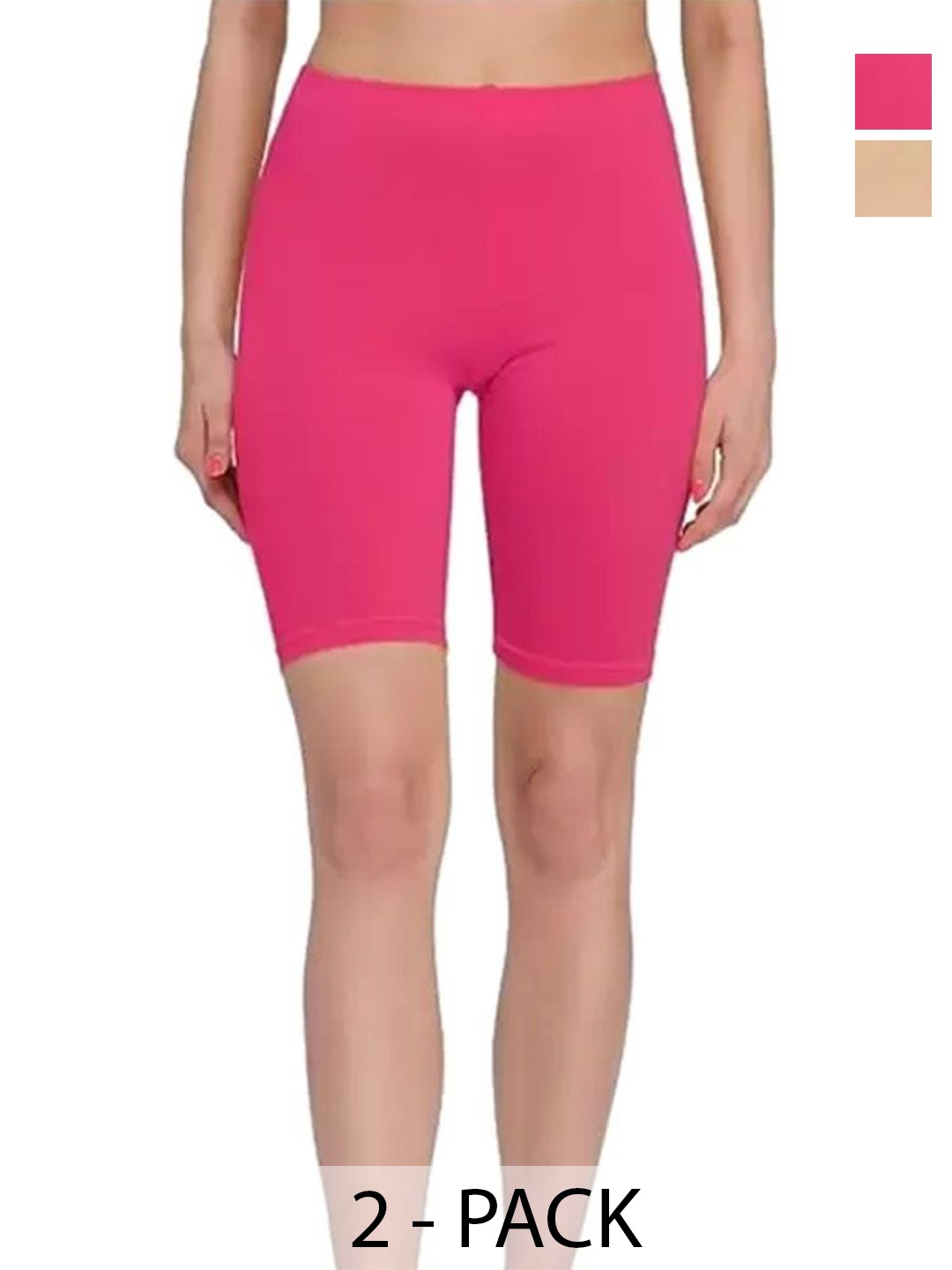 

Diving Deep Women Pack of 2 Cotton Boy Shorts Briefs, Pink