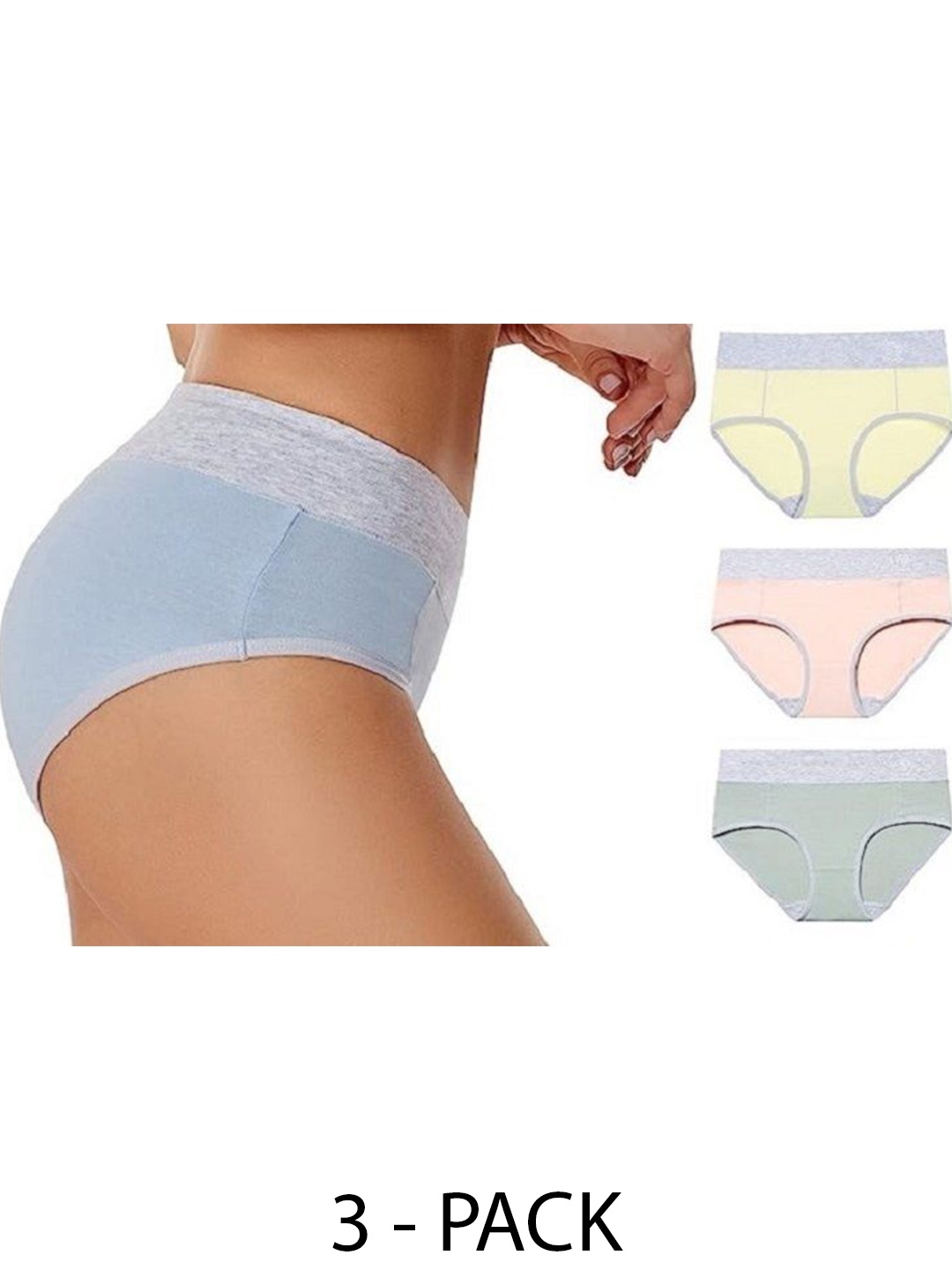 

Diving Deep Women Pack of 3 Cotton Hipster Briefs, Blue