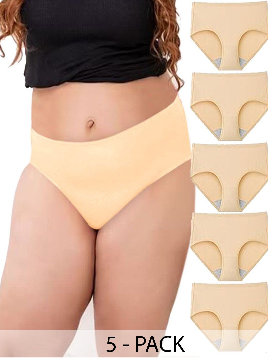 

Diving Deep Pack of 5 Hipster Briefs, Beige
