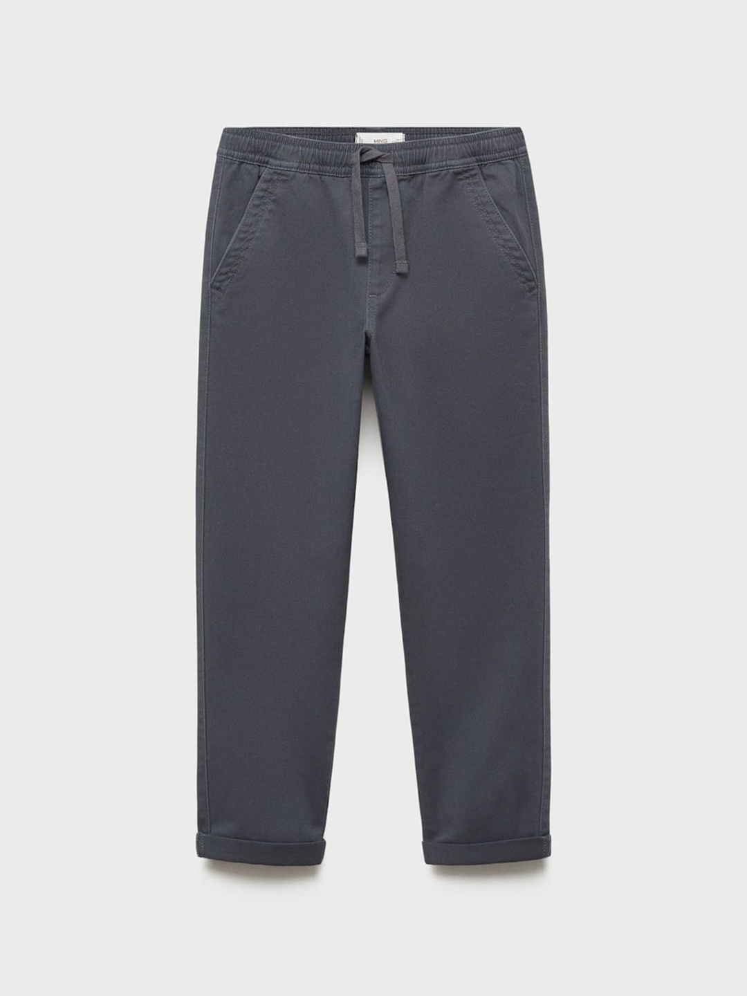 

Mango Kids Boys Straight Fit Cotton Trousers, Grey