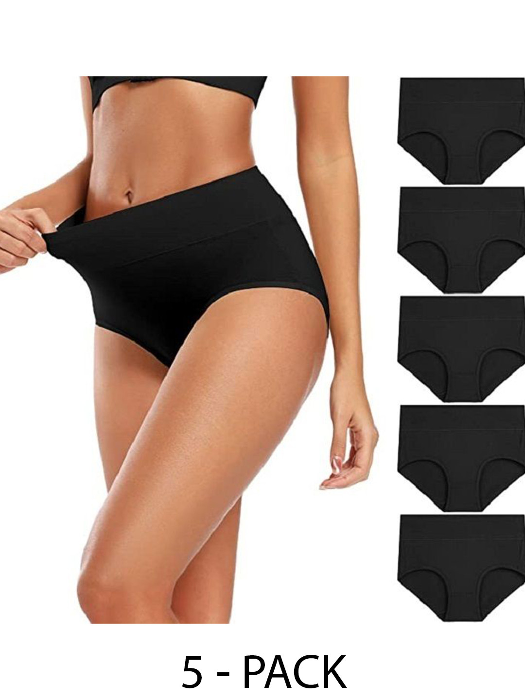 

Diving Deep Pack of 5 Hipster Briefs, Black