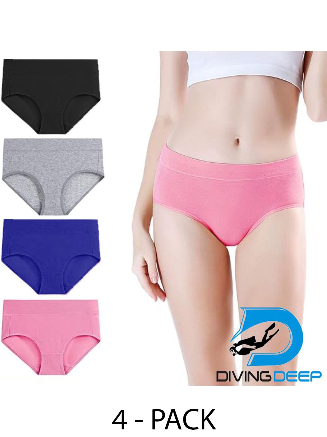 

Diving Deep Pack of 4 Hipster Briefs, Multi