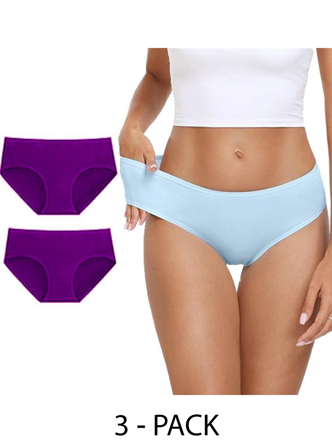 

Diving Deep Women Pack Of 3 Cotton Hipster Briefs, Assorted
