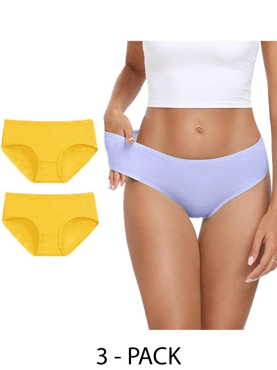 

Diving Deep Women Pack of 3 Cotton Hipster Briefs, Purple