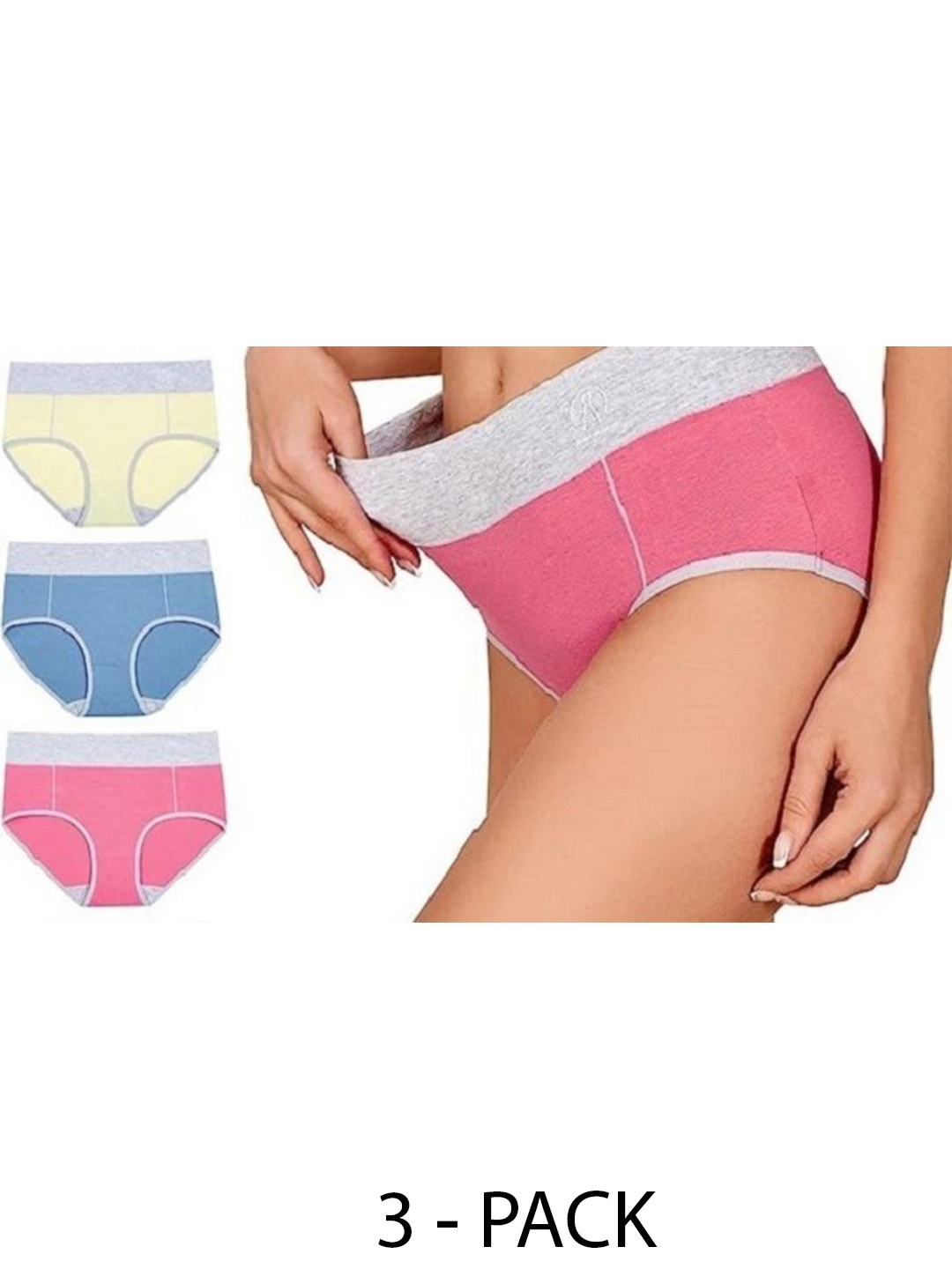 

Diving Deep Women Pack of 3 Cotton Hipster Briefs, Assorted