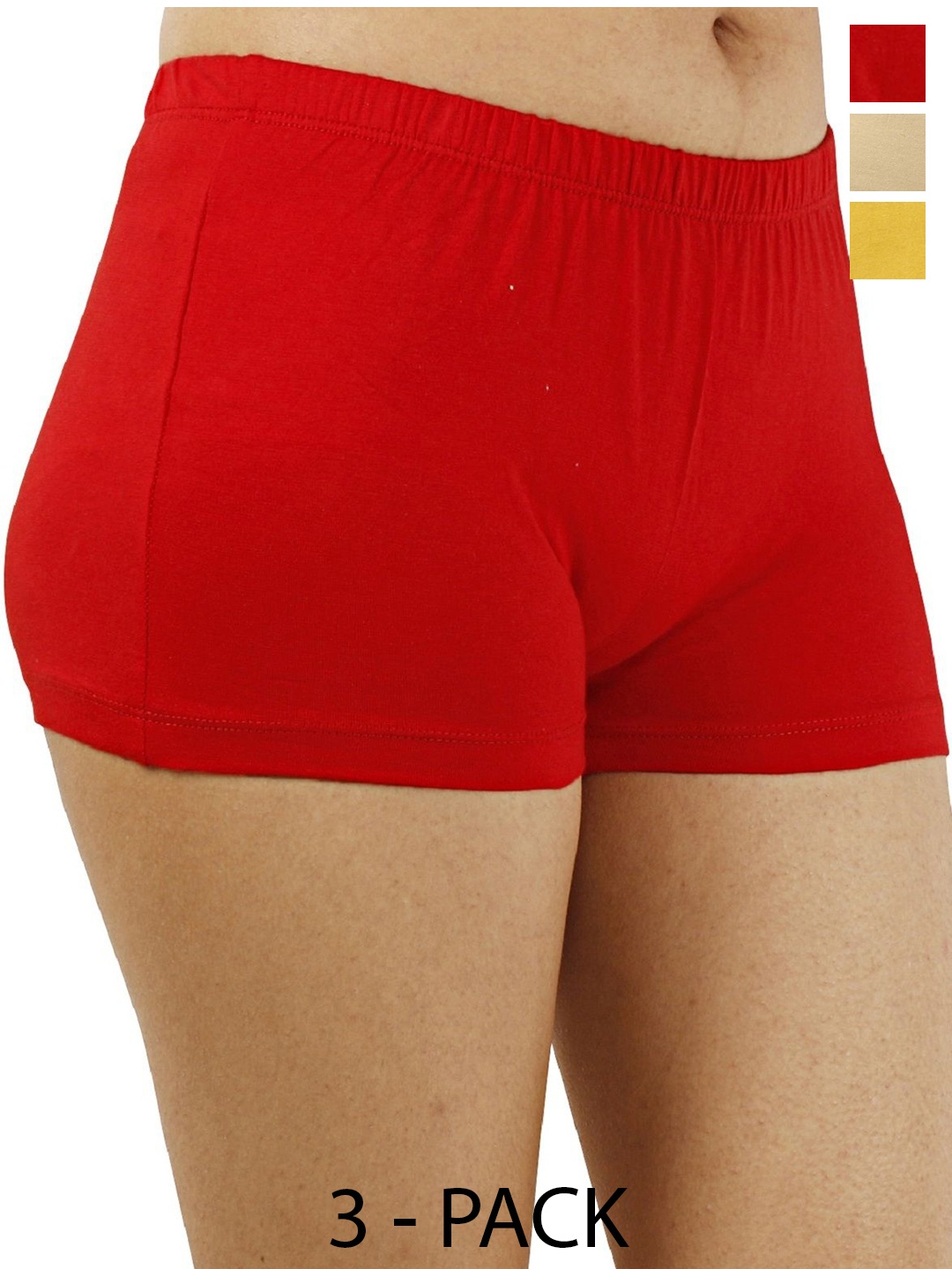 

Diving Deep Women Pack of 3 Boxer-Style Briefs, Red
