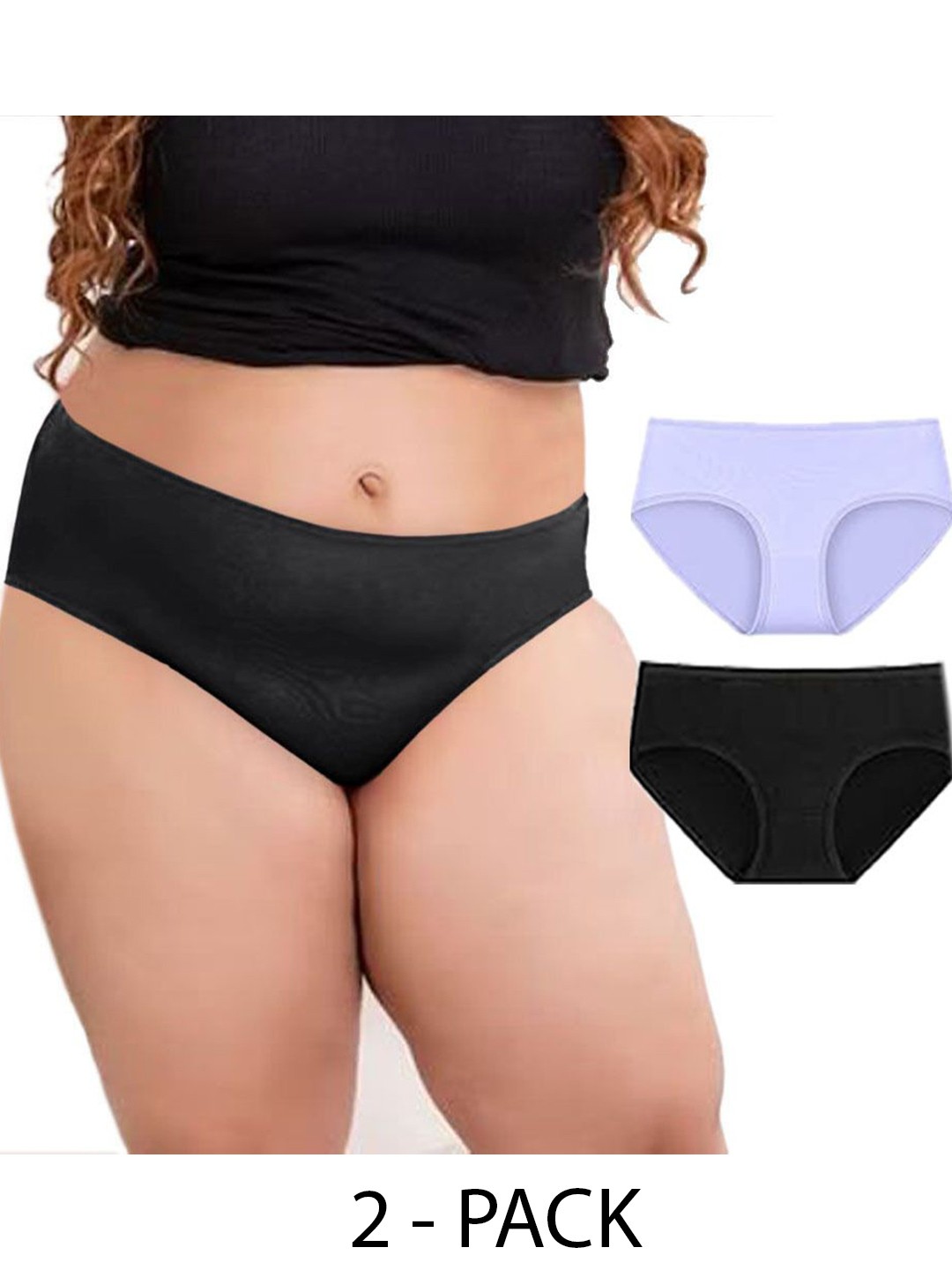 

Diving Deep Women Pack of 2 Cotton Hipster Briefs, Lavender