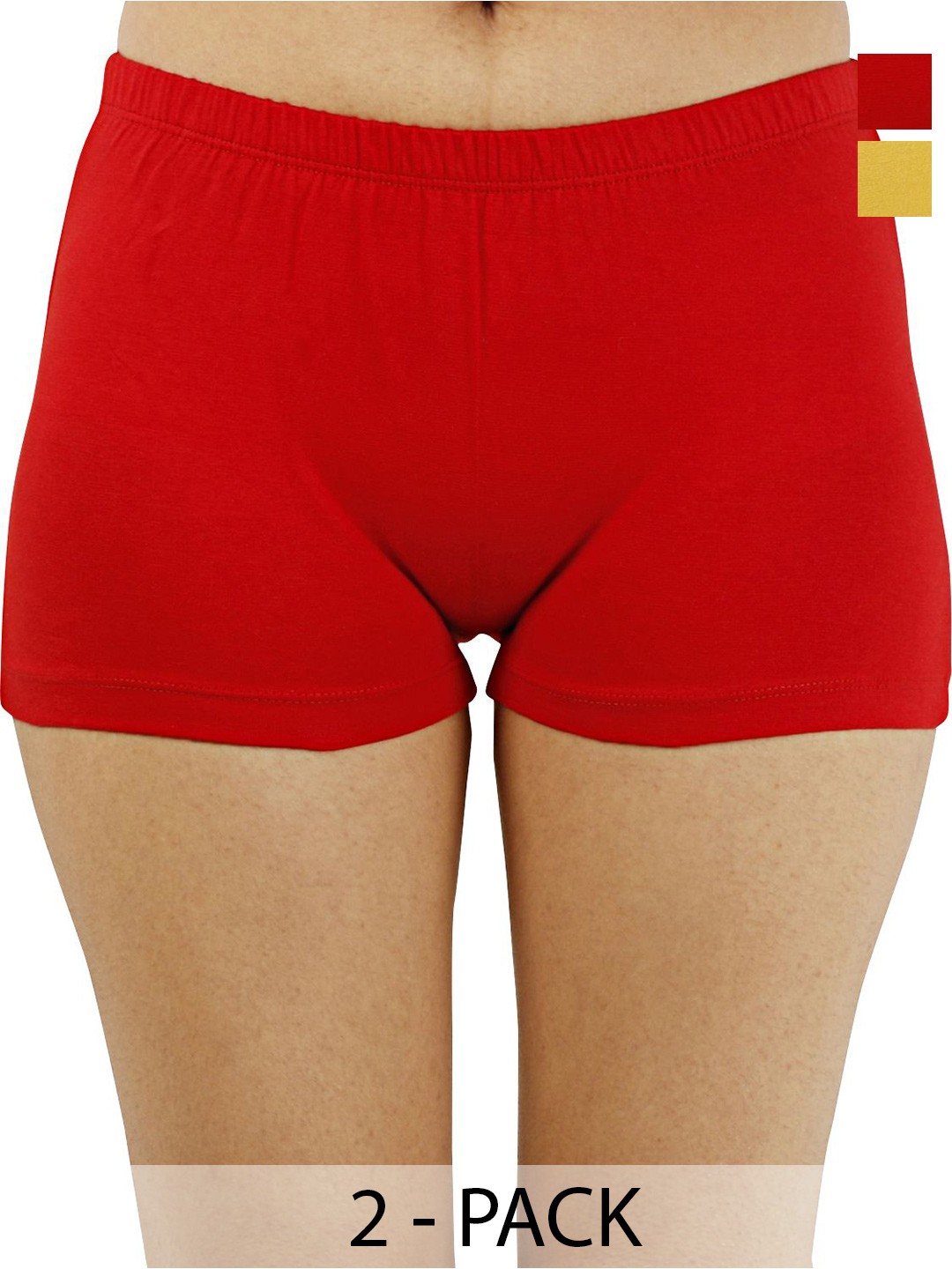 

Diving Deep Women Pack of 2 Boy Shorts Briefs, Yellow