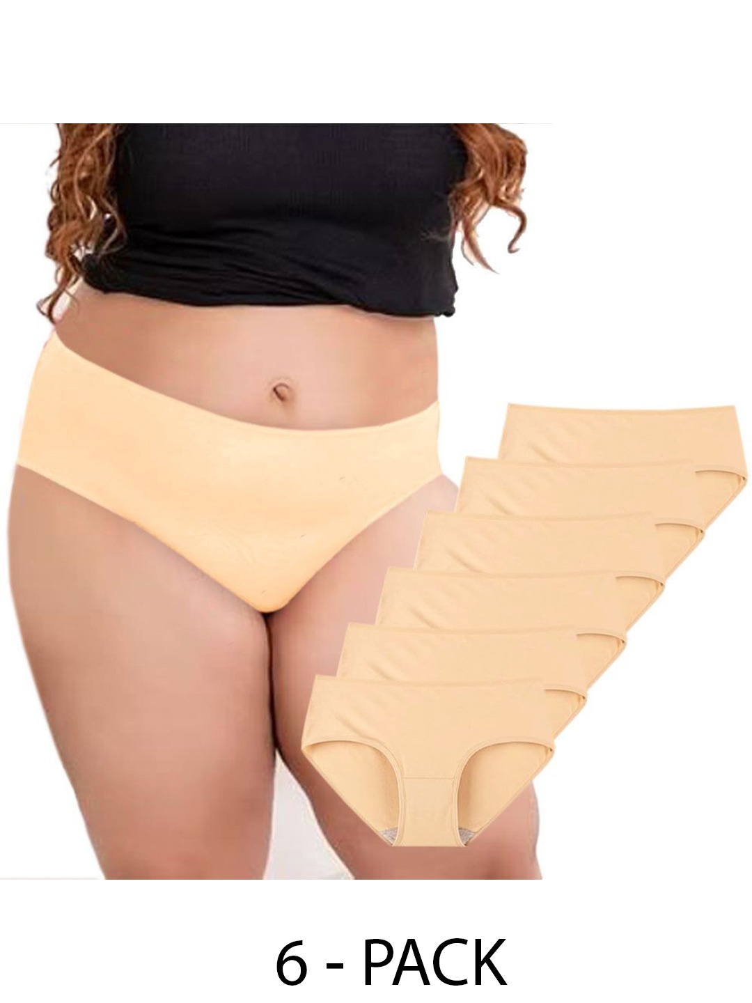 

Diving Deep Women Pack of 6 Cotton Hipster Briefs, Assorted