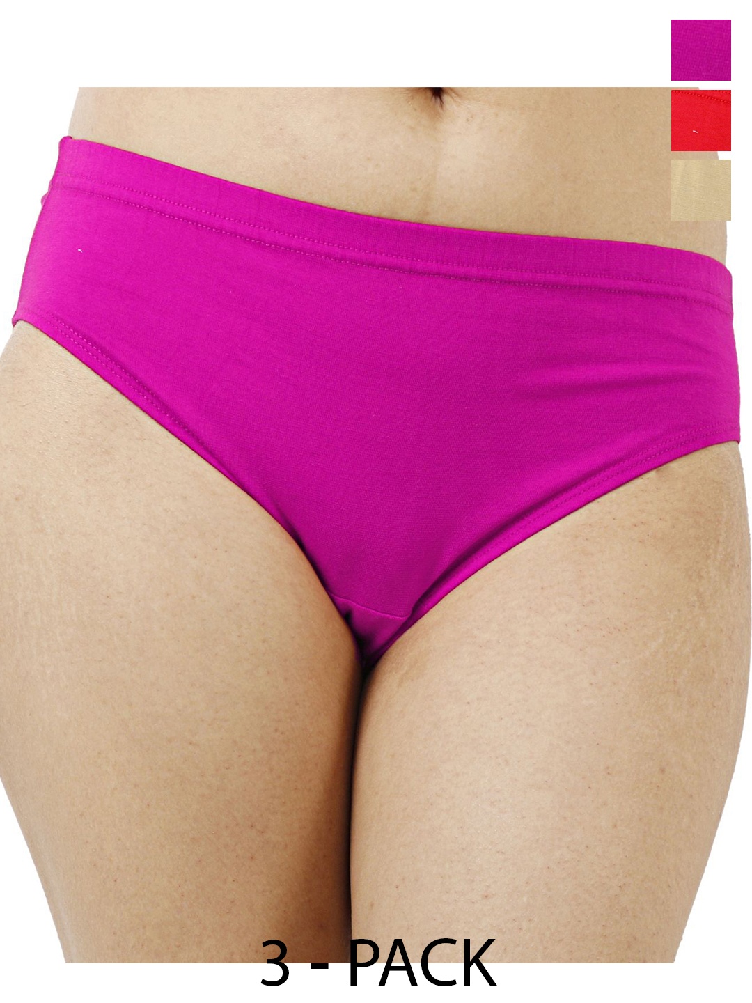 

Diving Deep Women Pack Of 3 Cotton Hipster Briefs, Purple