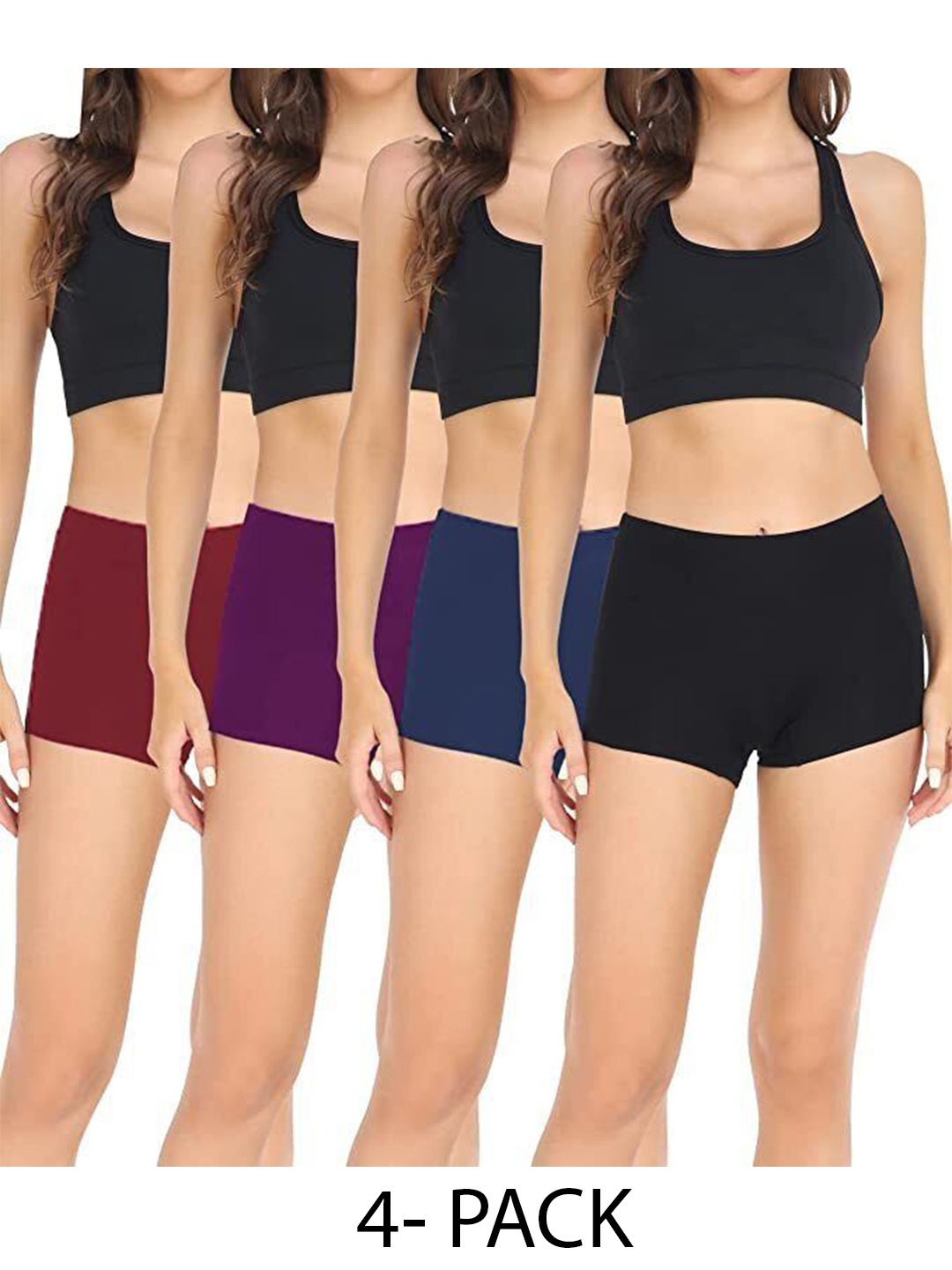 

Diving Deep Pack of 4 Boy Shorts Briefs, Multi